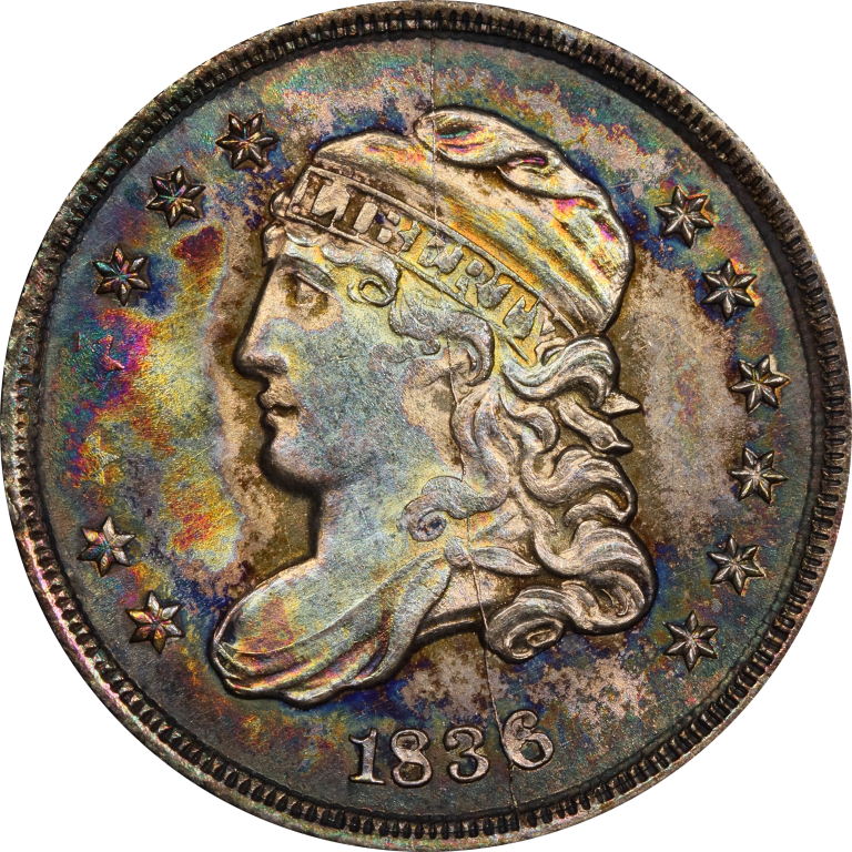 1836 LM-1.2 MS63 PCGS-CAC Obverse