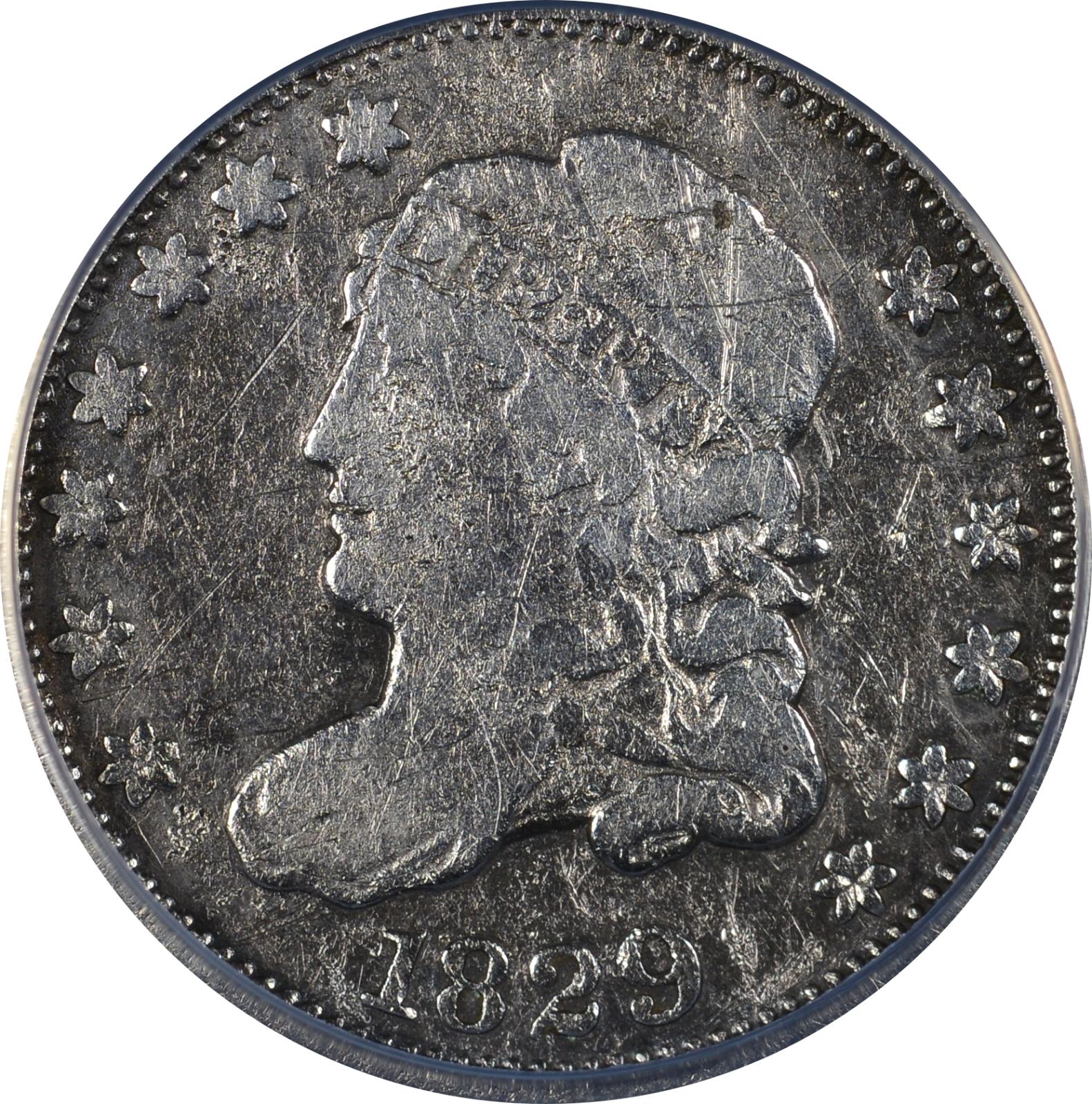 1829 LM-7.1 ANACS F-12-Dam-Cl 7452195 Obverse
