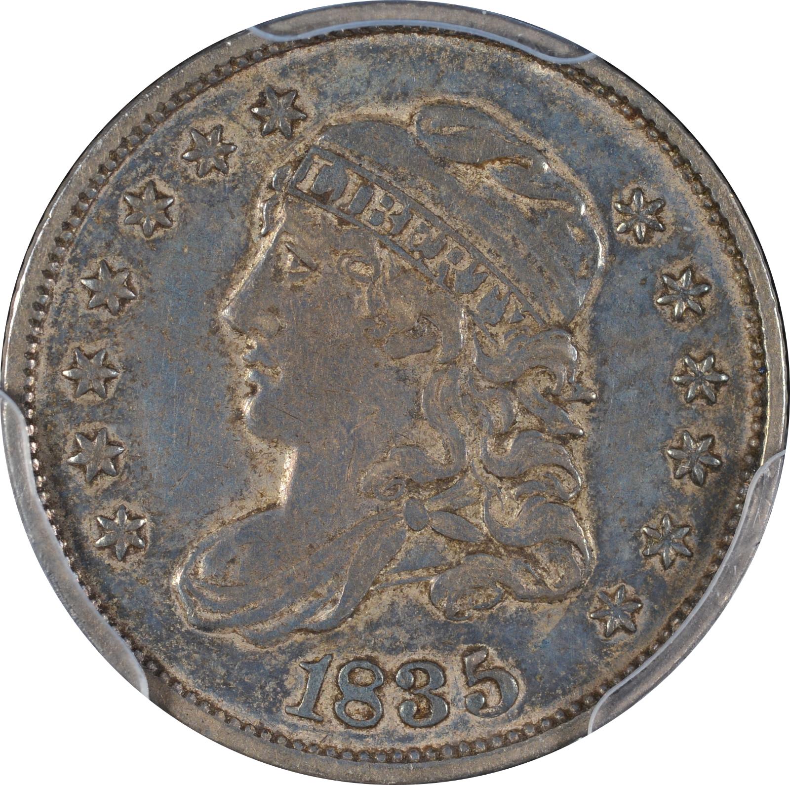 1835 LM-1 PCGS AU-50 CAC 30173793 Obverse