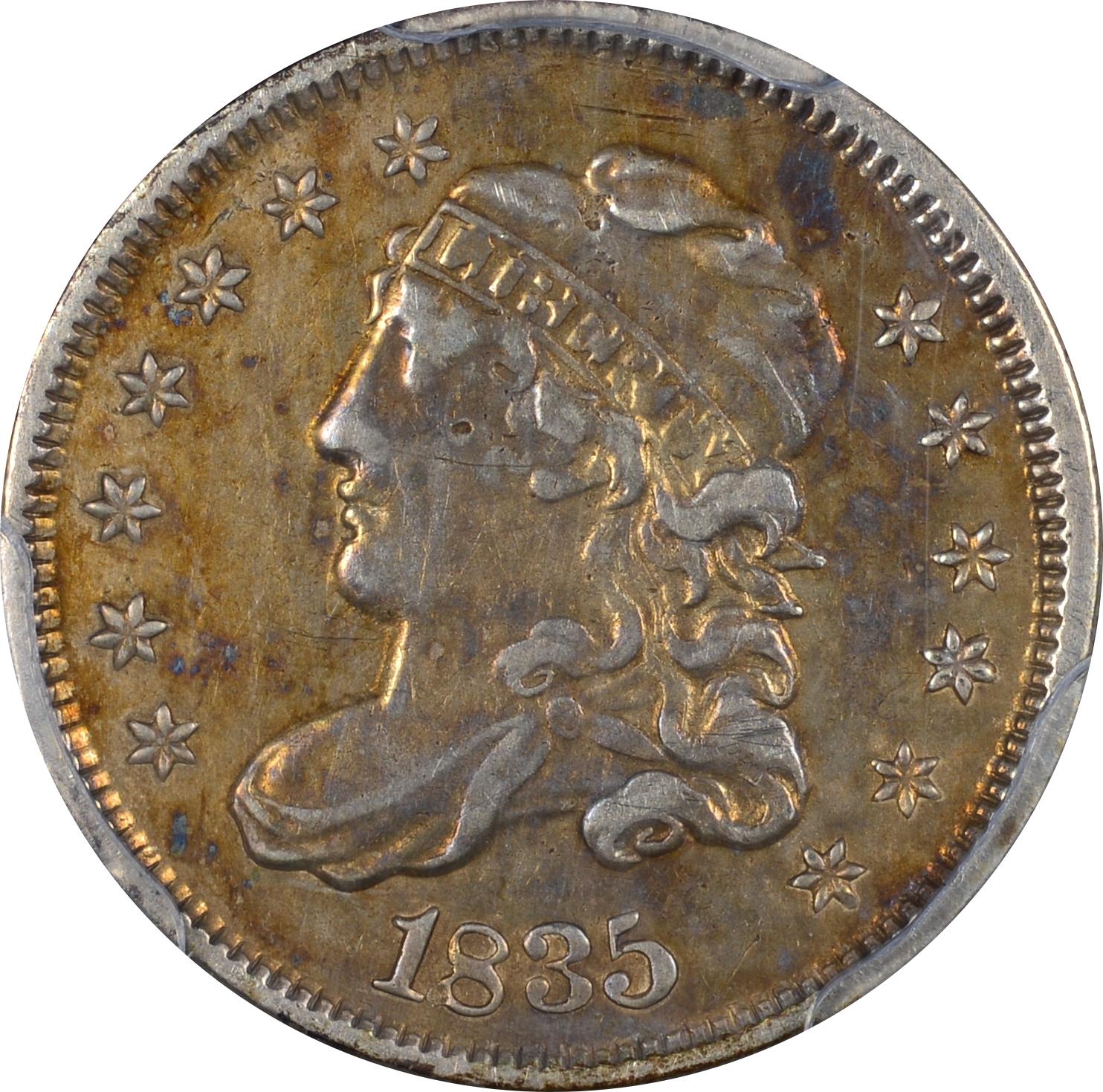 1835 LM-5.1 PCGS XF-Det-Cl 48305069 Obverse