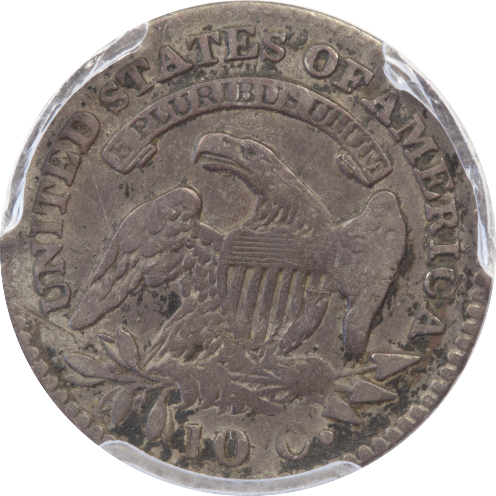 1827 10c JR-2 VF20 PCGS 45448743 Reverse