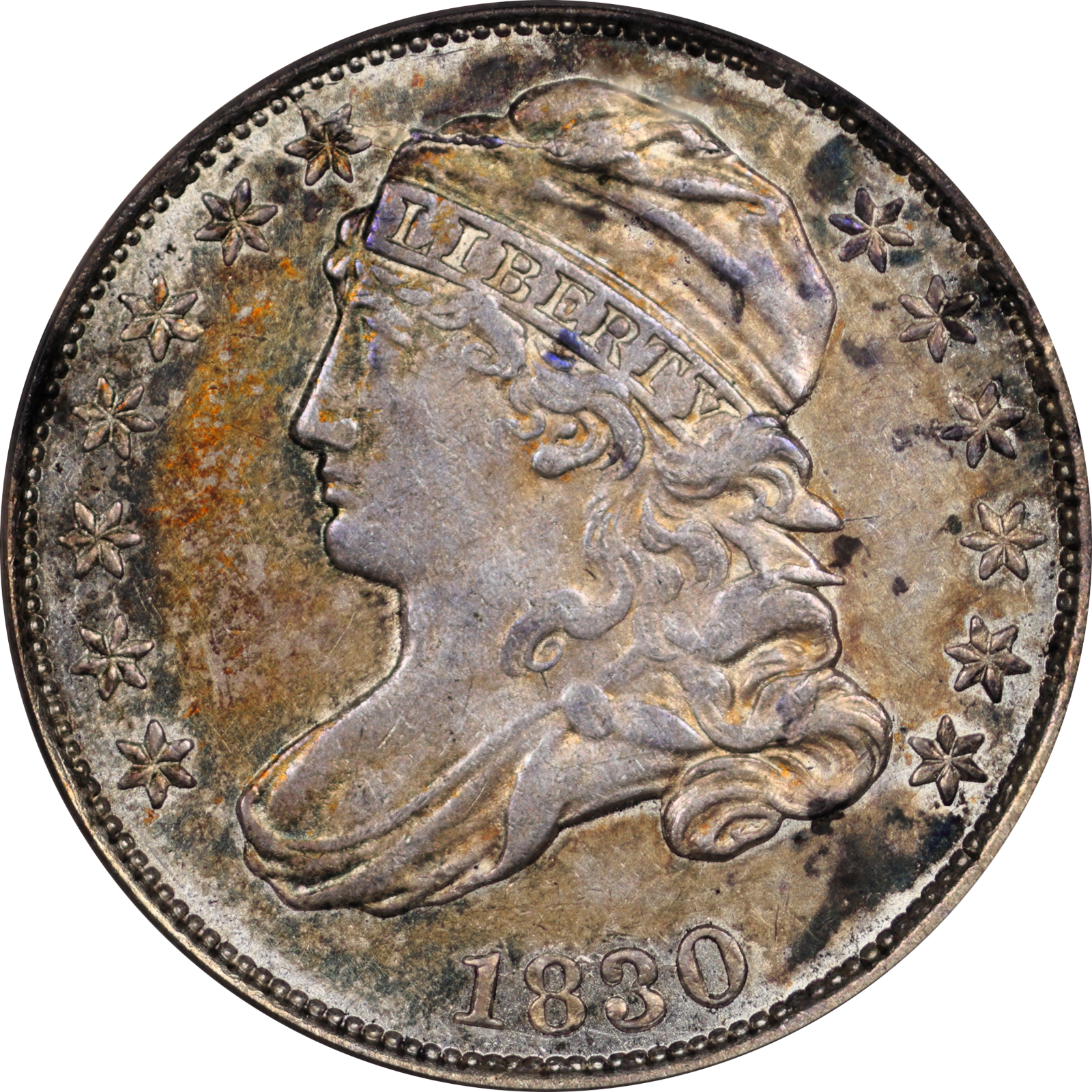 1830 JR-3 AU55 PCGS-CAC 11212836 Obverse