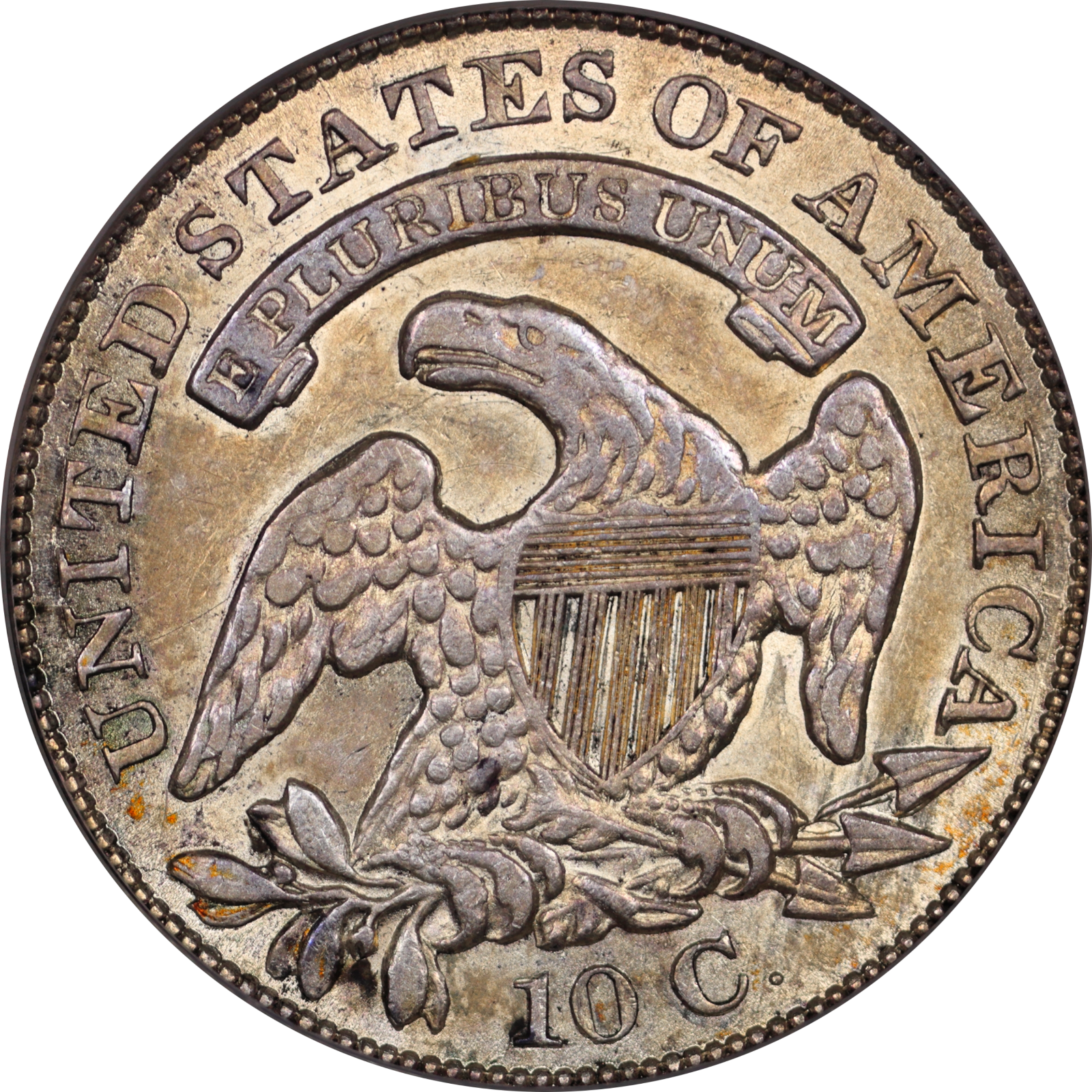 1830 JR-3 AU55 PCGS-CAC 11212836 Reverse