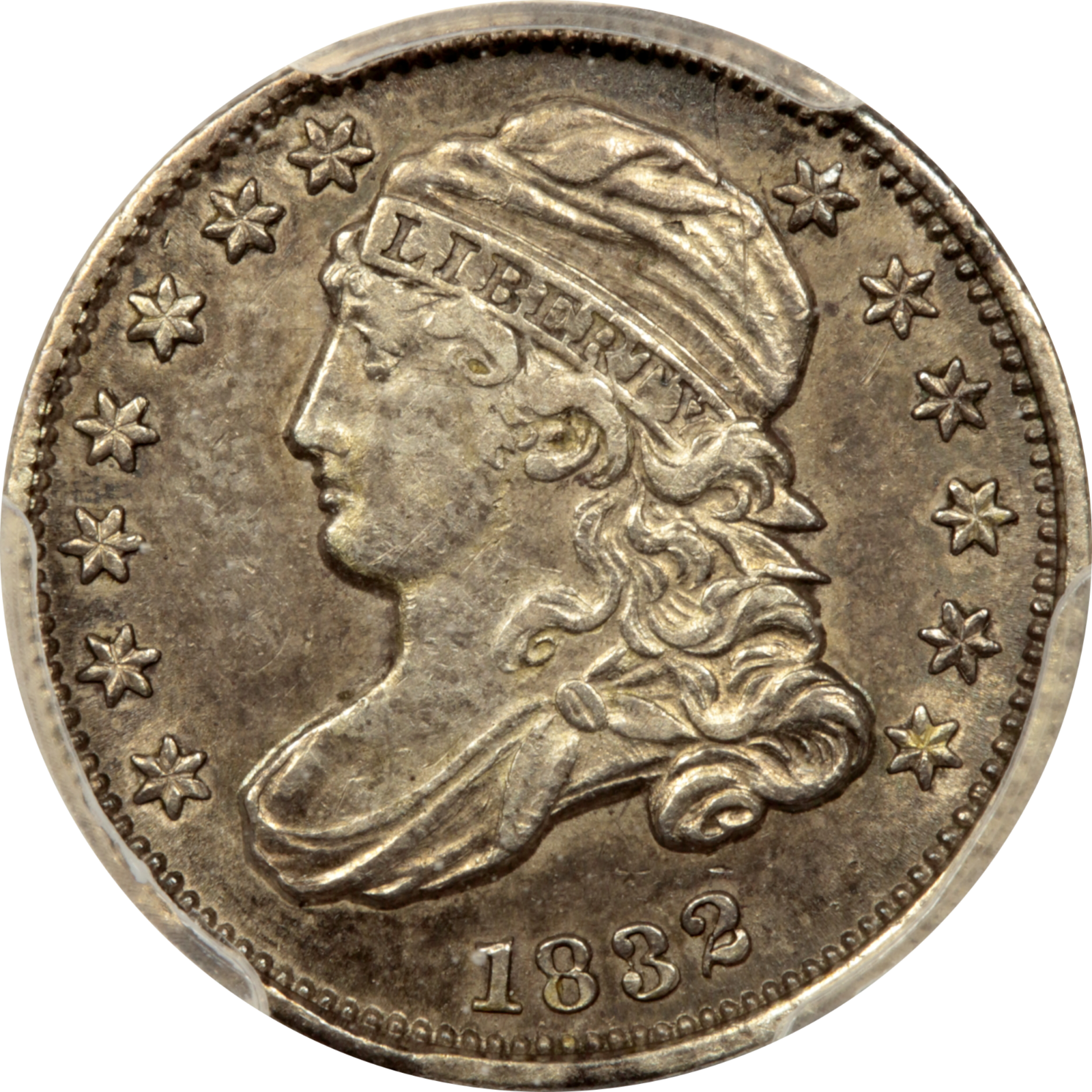 1832 10c JR-3 AU53 PCGS 38096826 Obverse