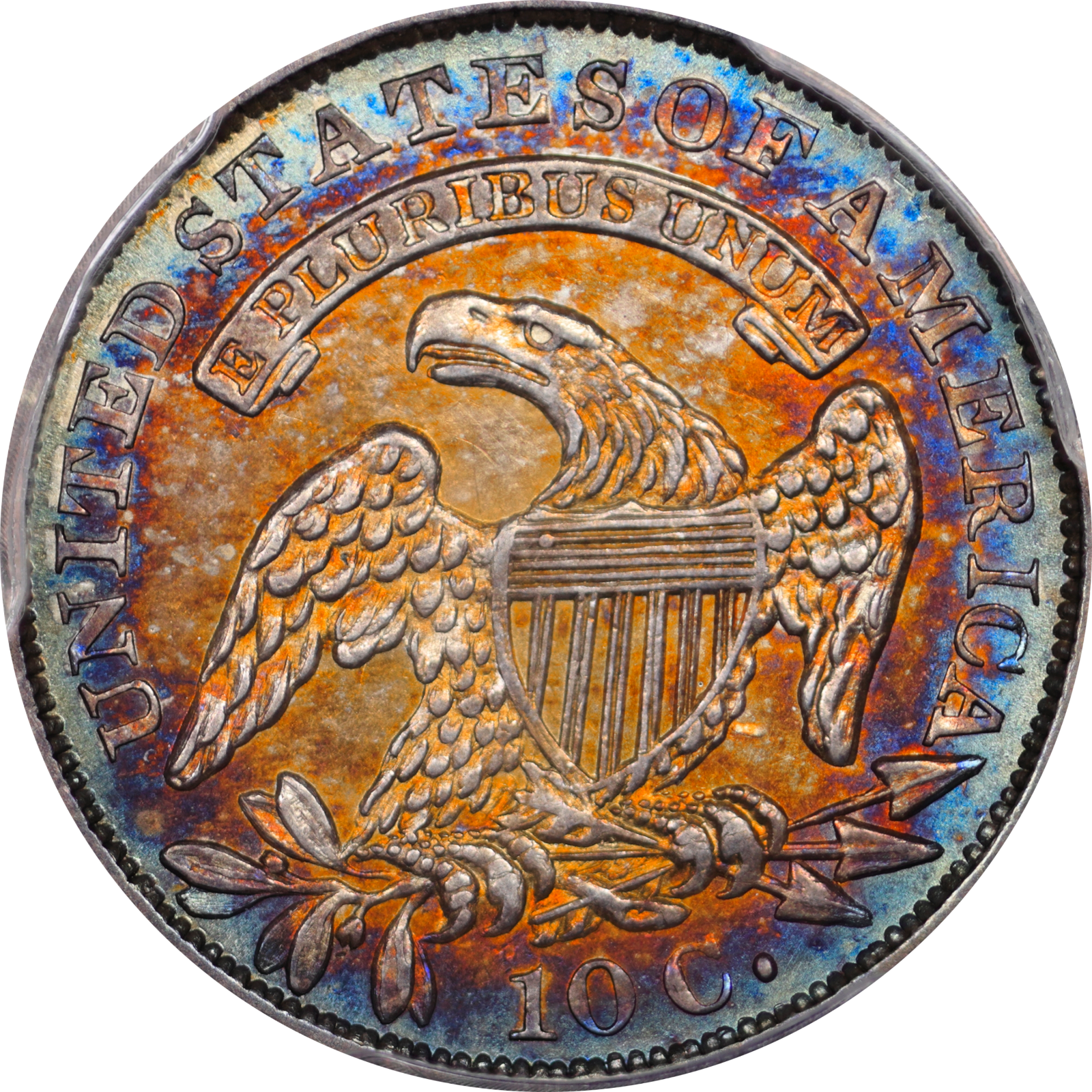 1833 JR-2 MS62 PCGS-CAC 32406885 Reverse