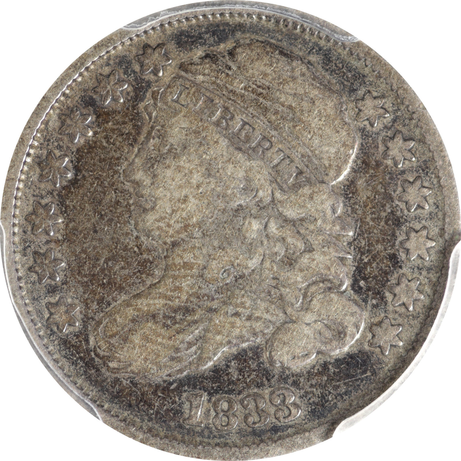 1833 JR-4 F12 PCGS 33414433 Obverse
