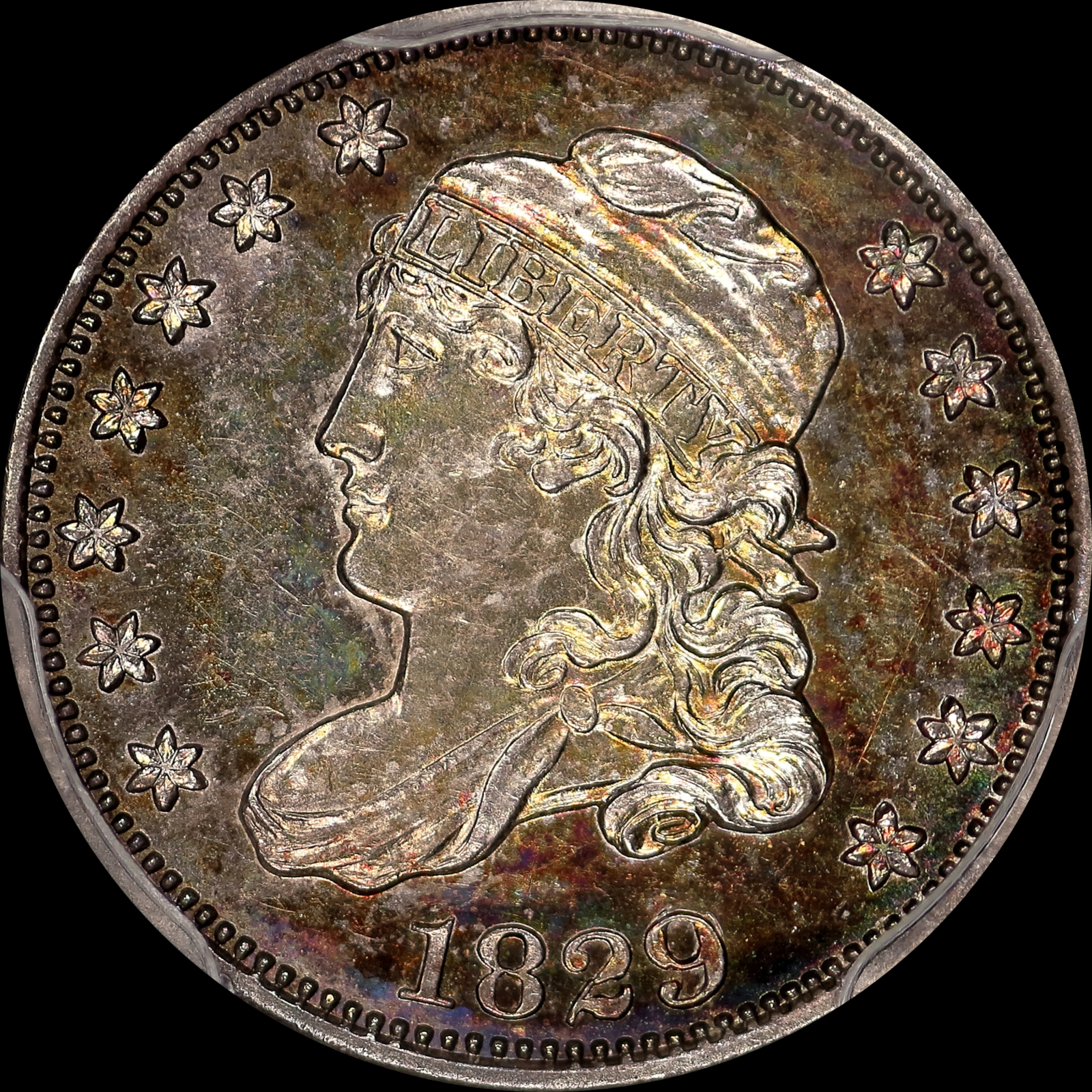 1829 LM-13.1 MS64 PCGS-CAC 40481552 Obverse