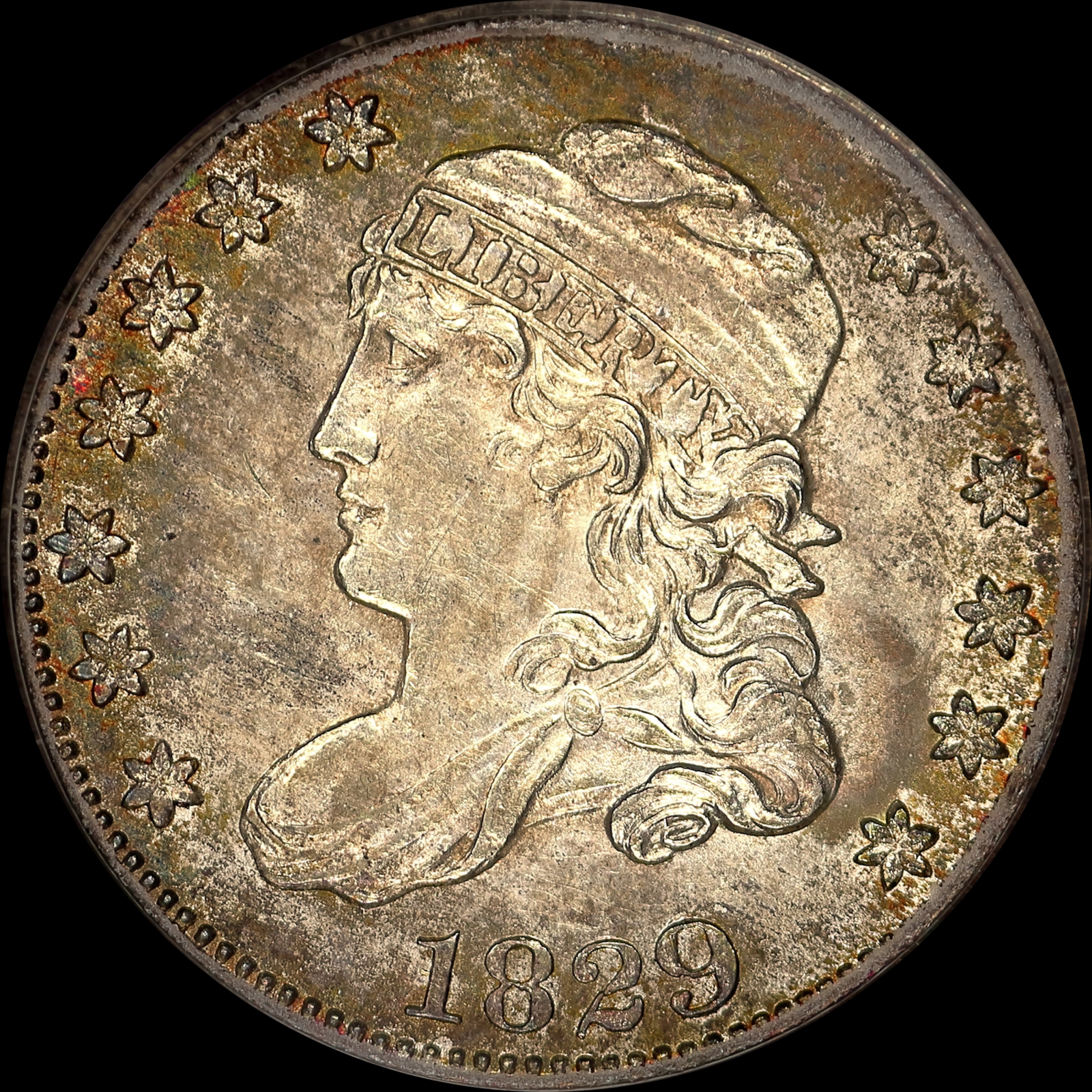 1829 LM-14 MS62 PCGS-CAC 15043671 Obverse