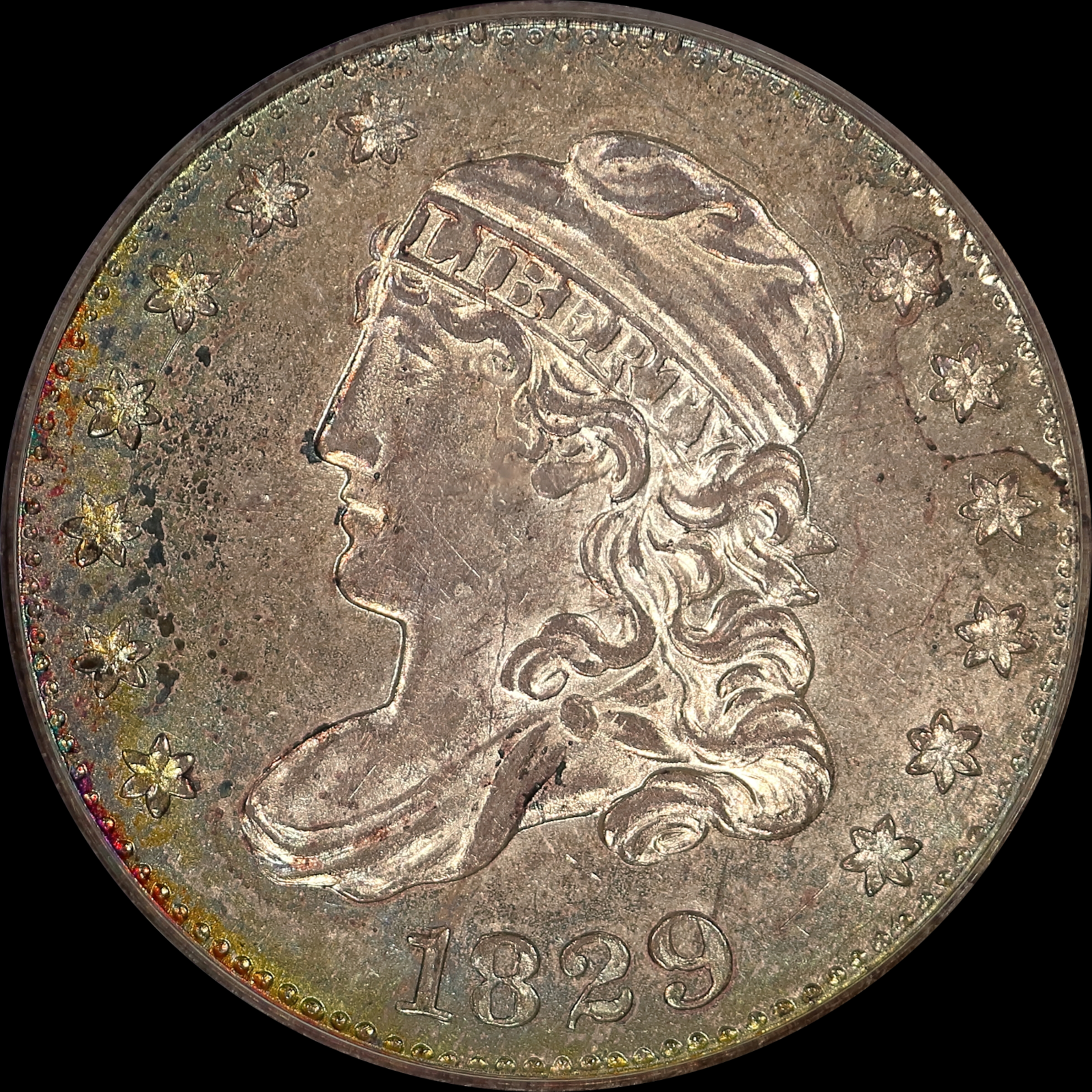 1829 LM-17 MS63 PCGS-CAC 06996919 Obverse