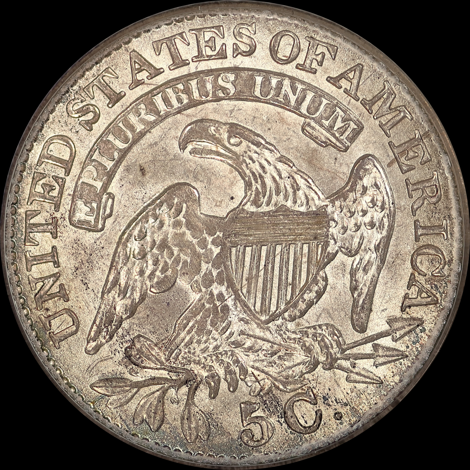 1829 LM-17 MS63 PCGS-CAC 06996919 Reverse