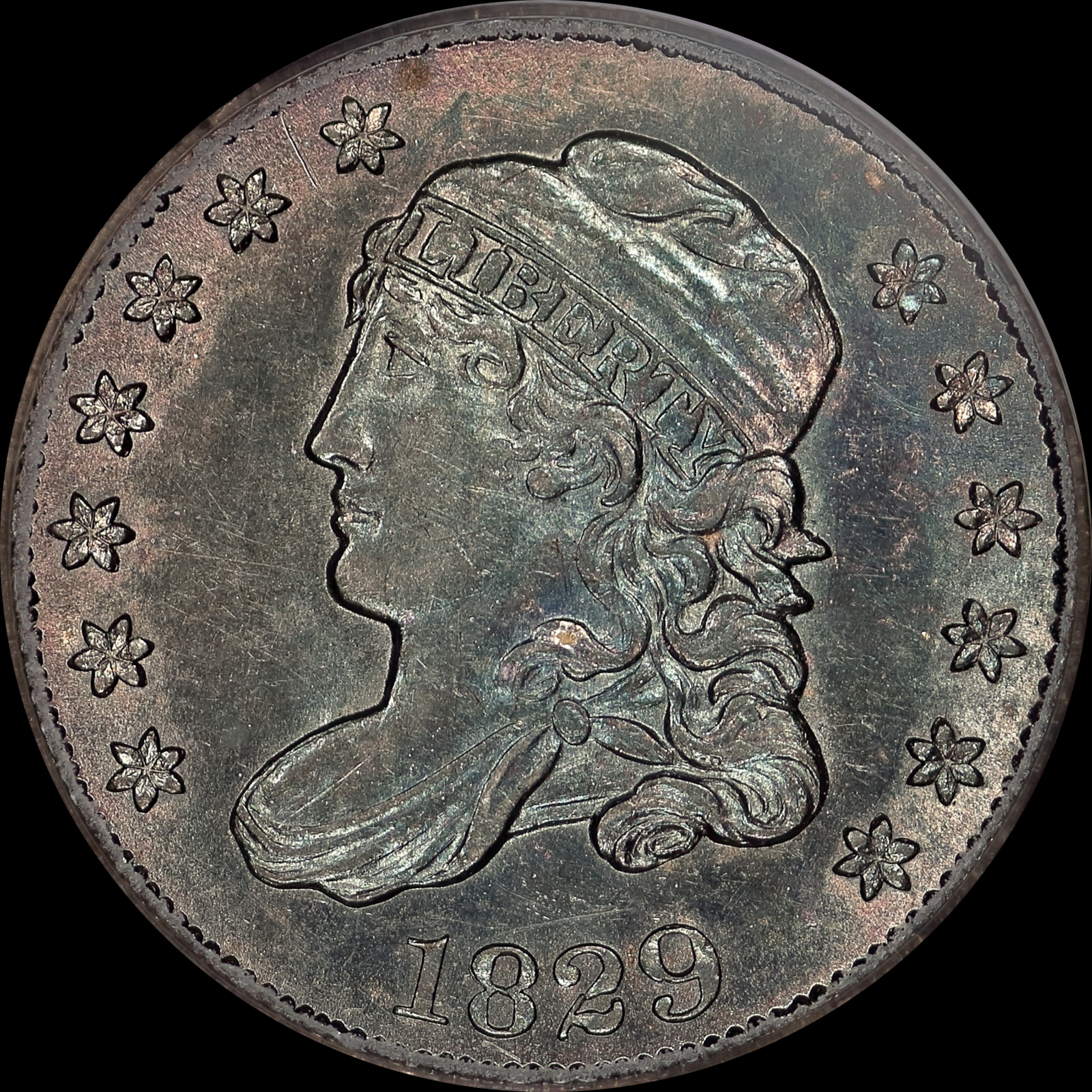1829 LM-2 AU58 PCGS-CAC 13450833 Obverse