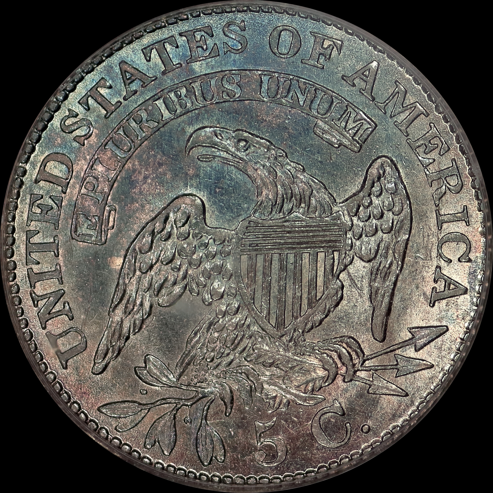 1829 LM-2 AU58 PCGS-CAC 13450833 Reverse