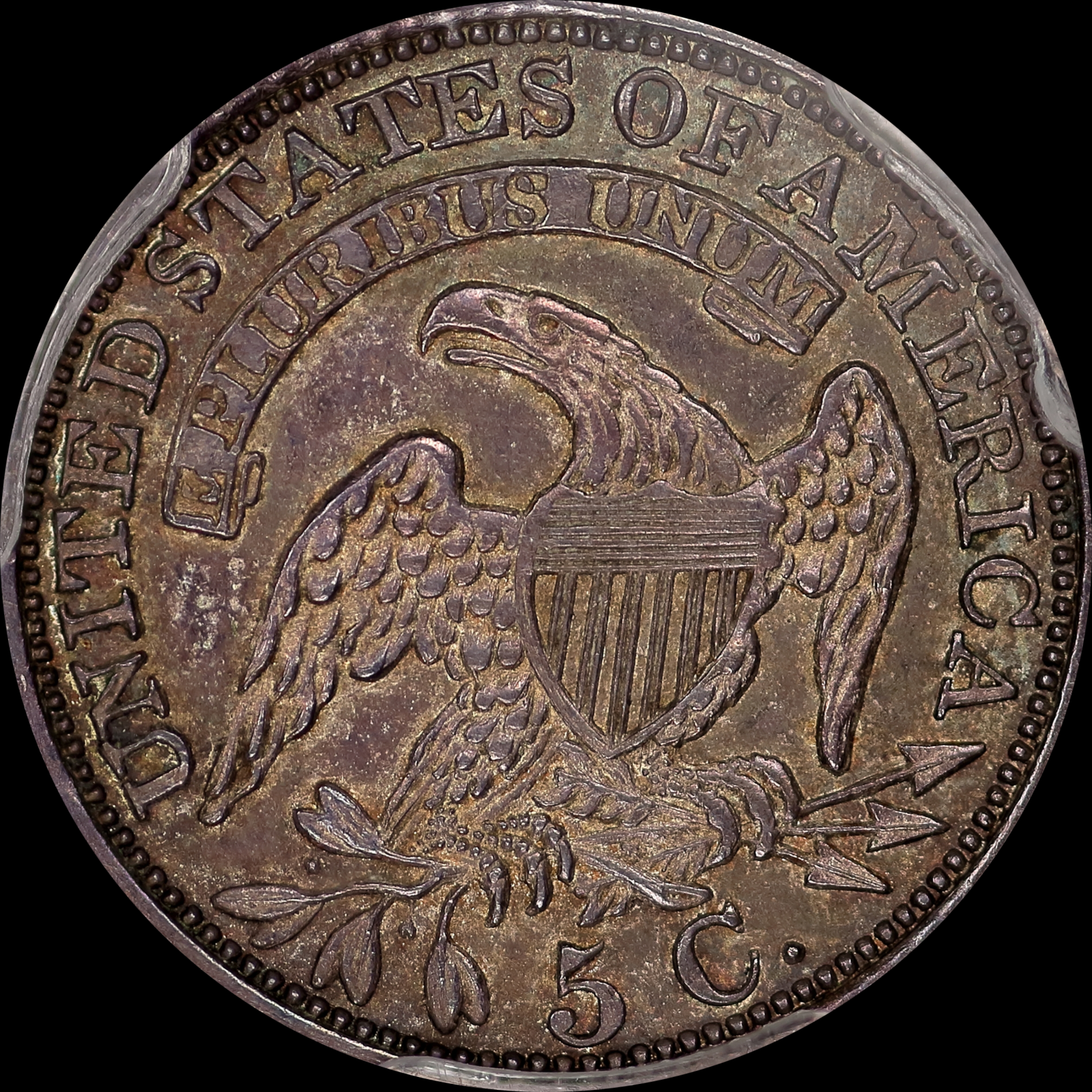 1829 LM-6.2 AU55 PCGS-CAC 37061013 Reverse