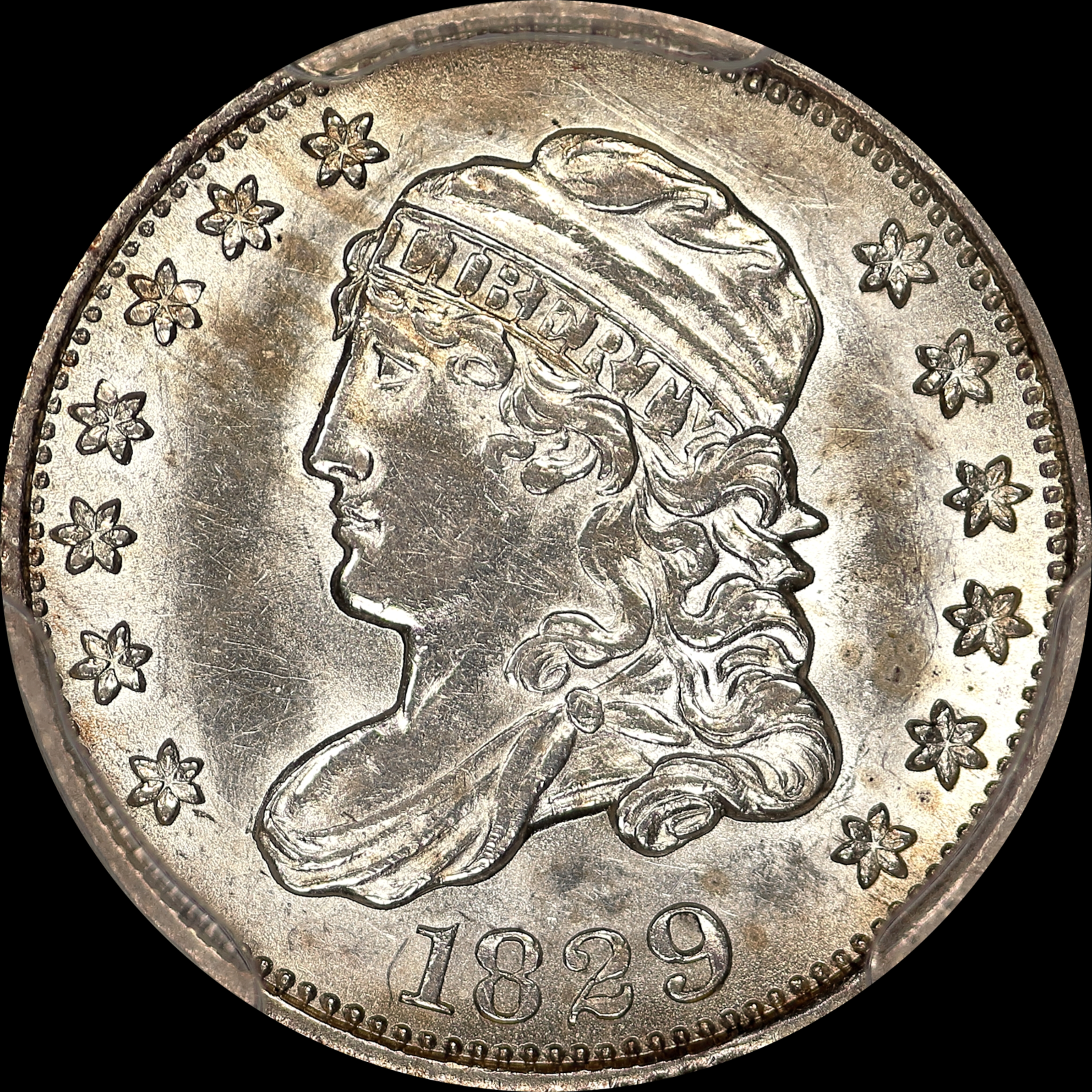 1829 LM-7.1 MS62 PCGS 43565402 Obverse