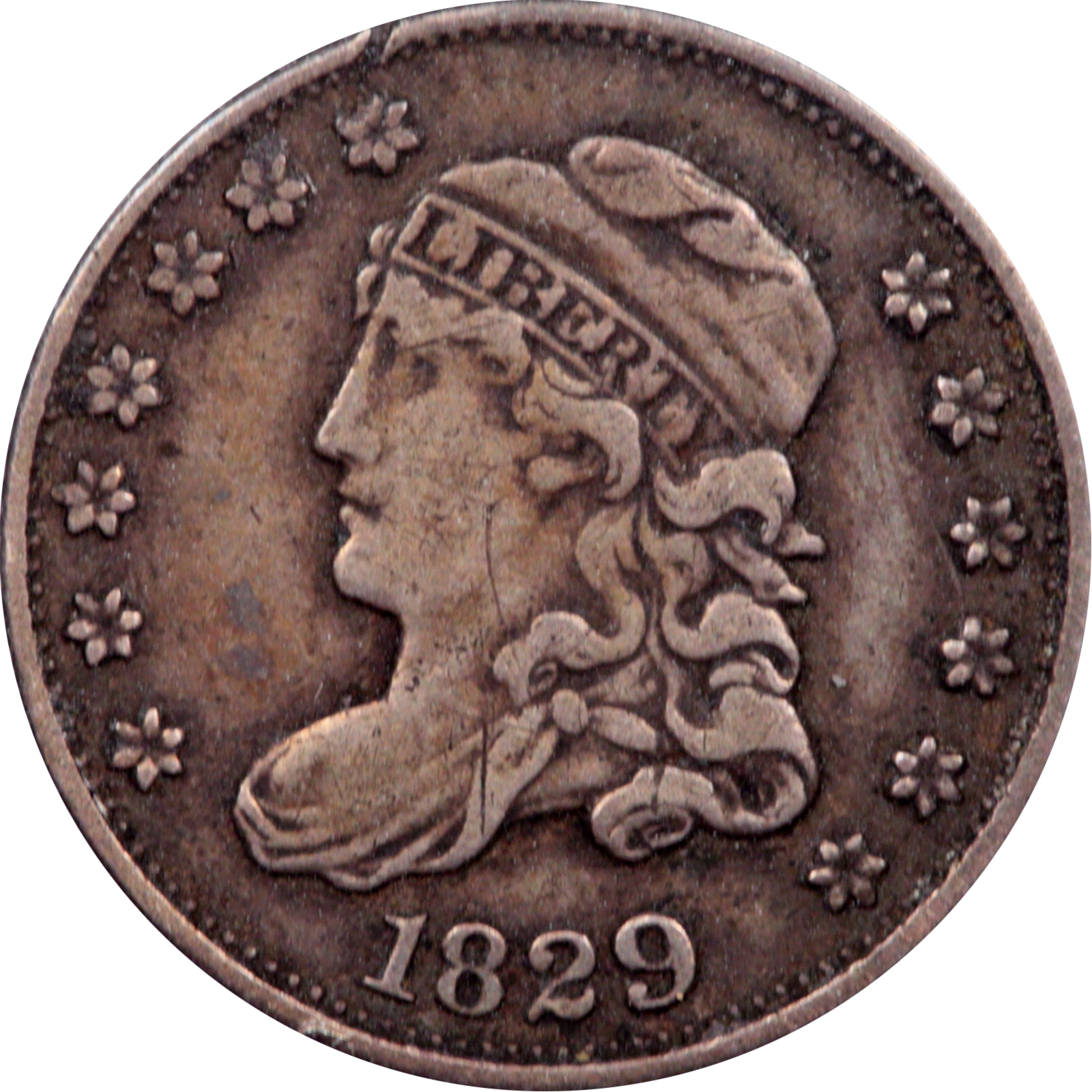 1829 LM-7.3 VF20 Details Raw Obverse