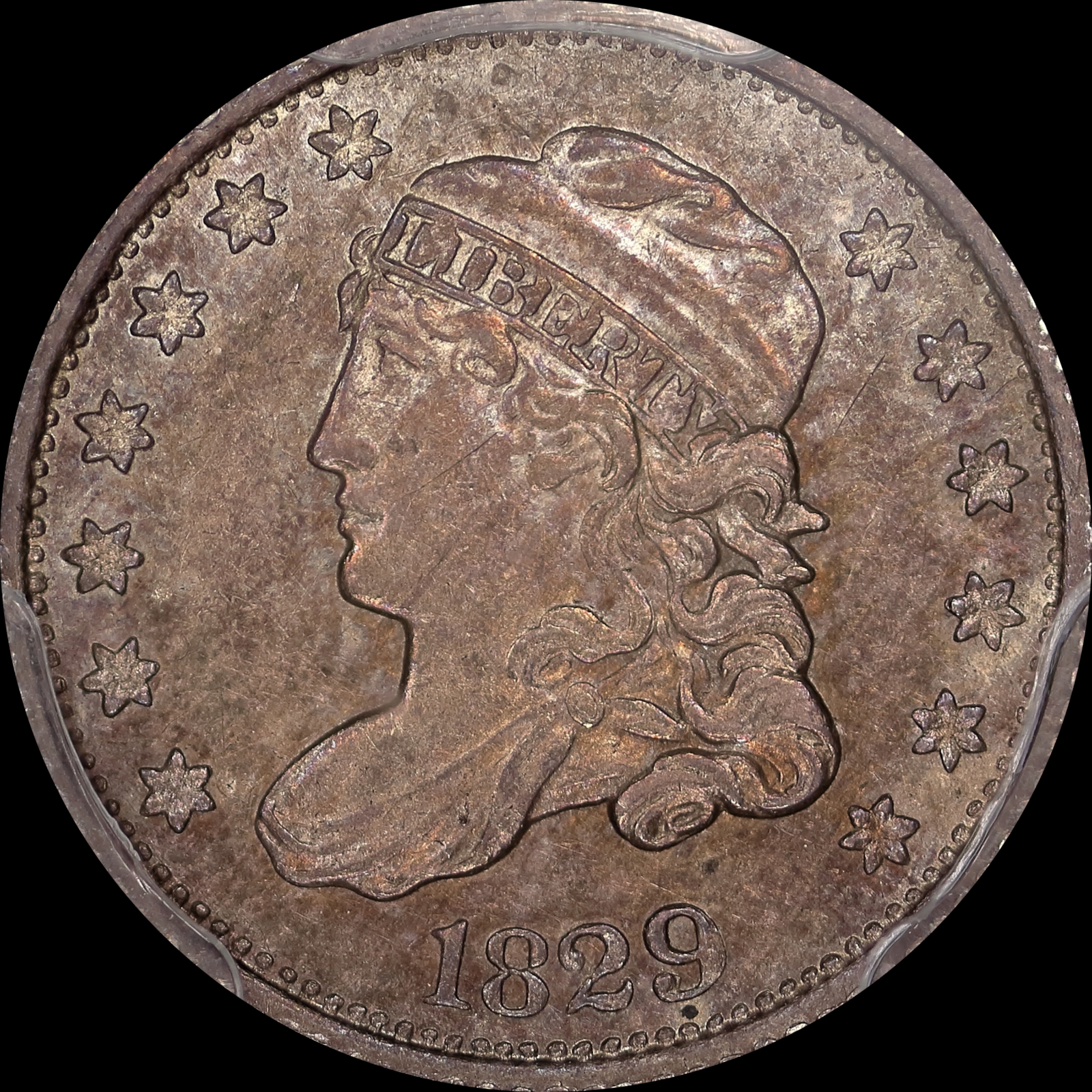1829 LM-9 AU58 PCGS-CAC 28653231 Obverse