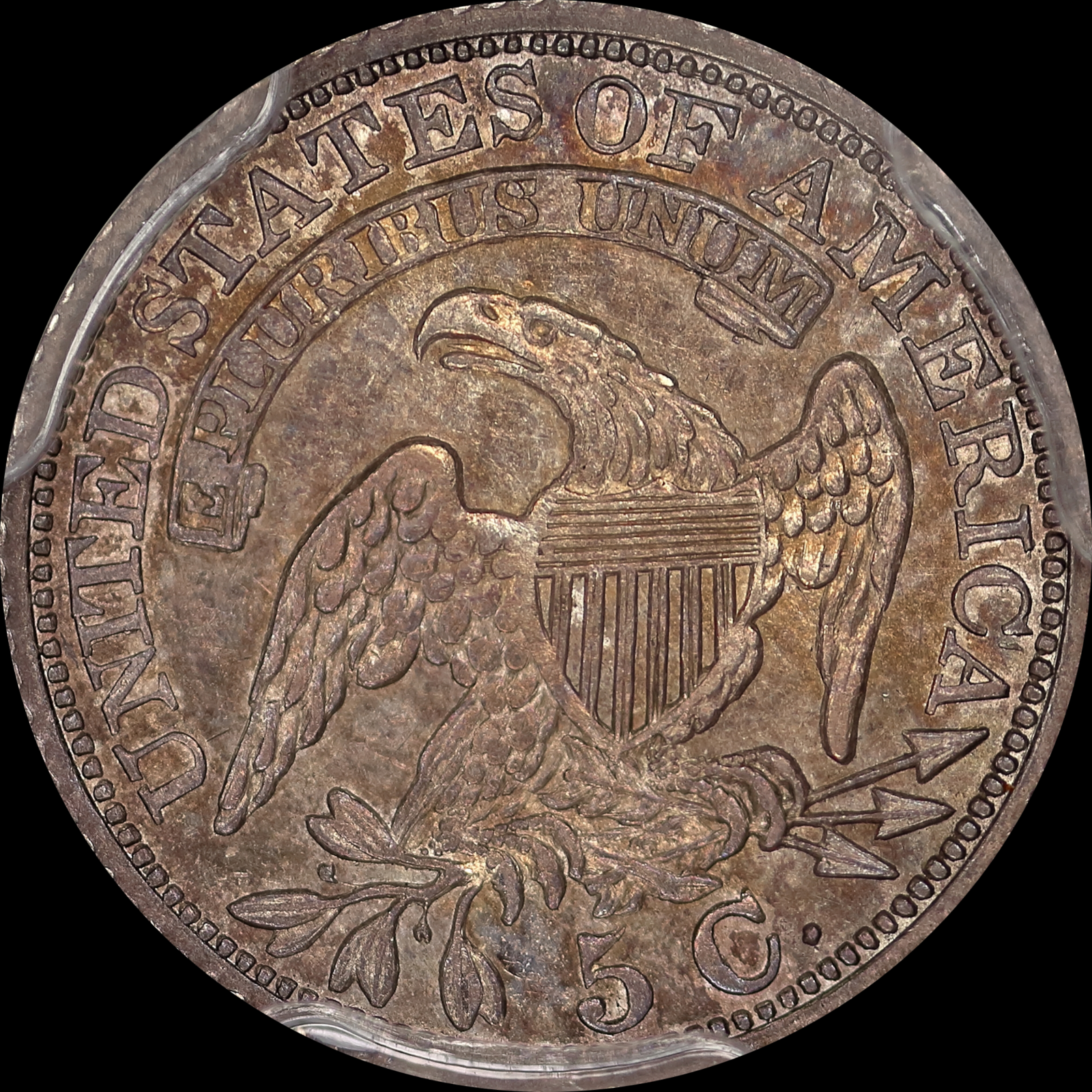 1829 LM-9 AU58 PCGS-CAC 28653231 Reverse