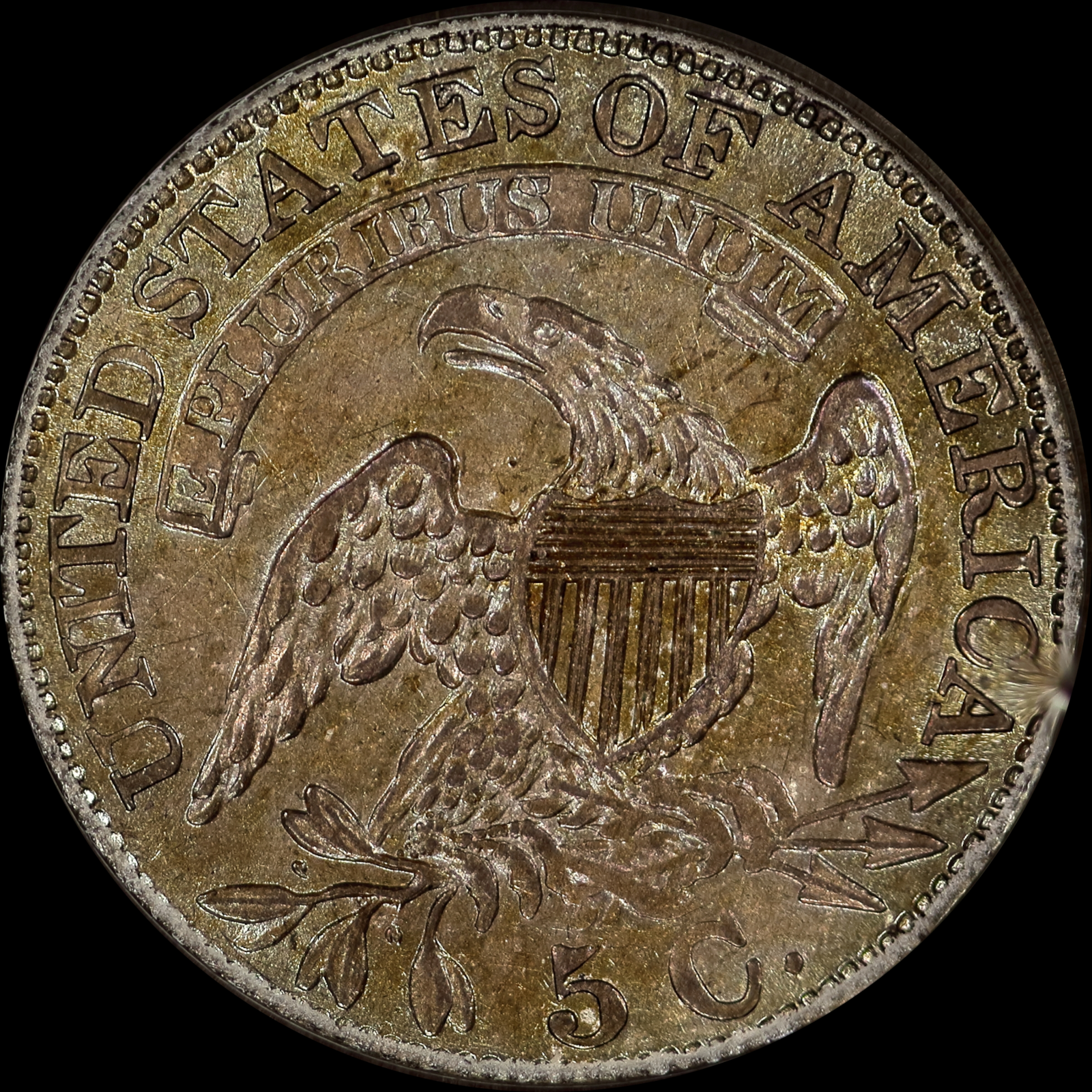 1830 LM-10 AU55 PCGS-CAC 12760878 Reverse