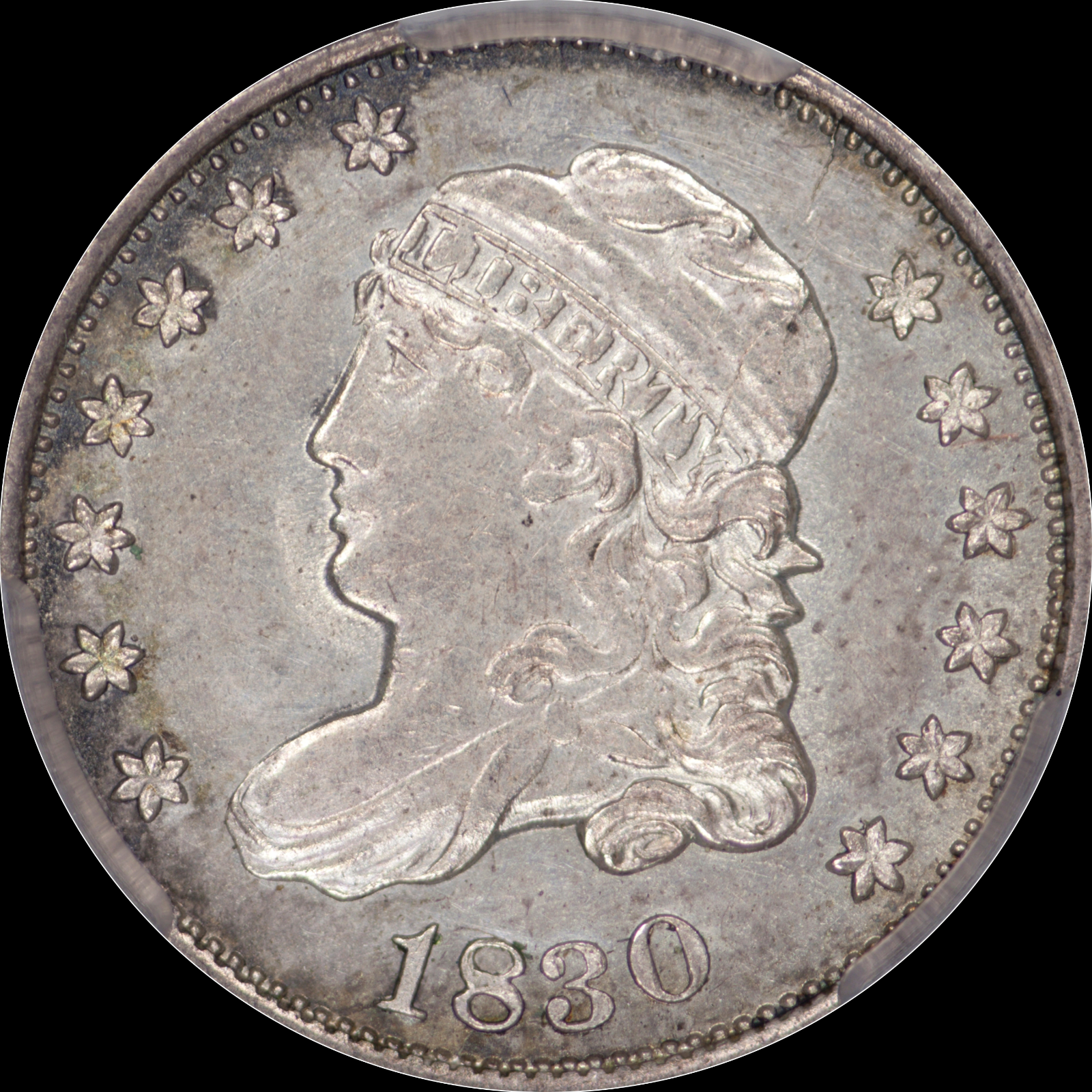 1830 LM-2 AU50 Details Plate McCloskey CACG 290585556 Obverse