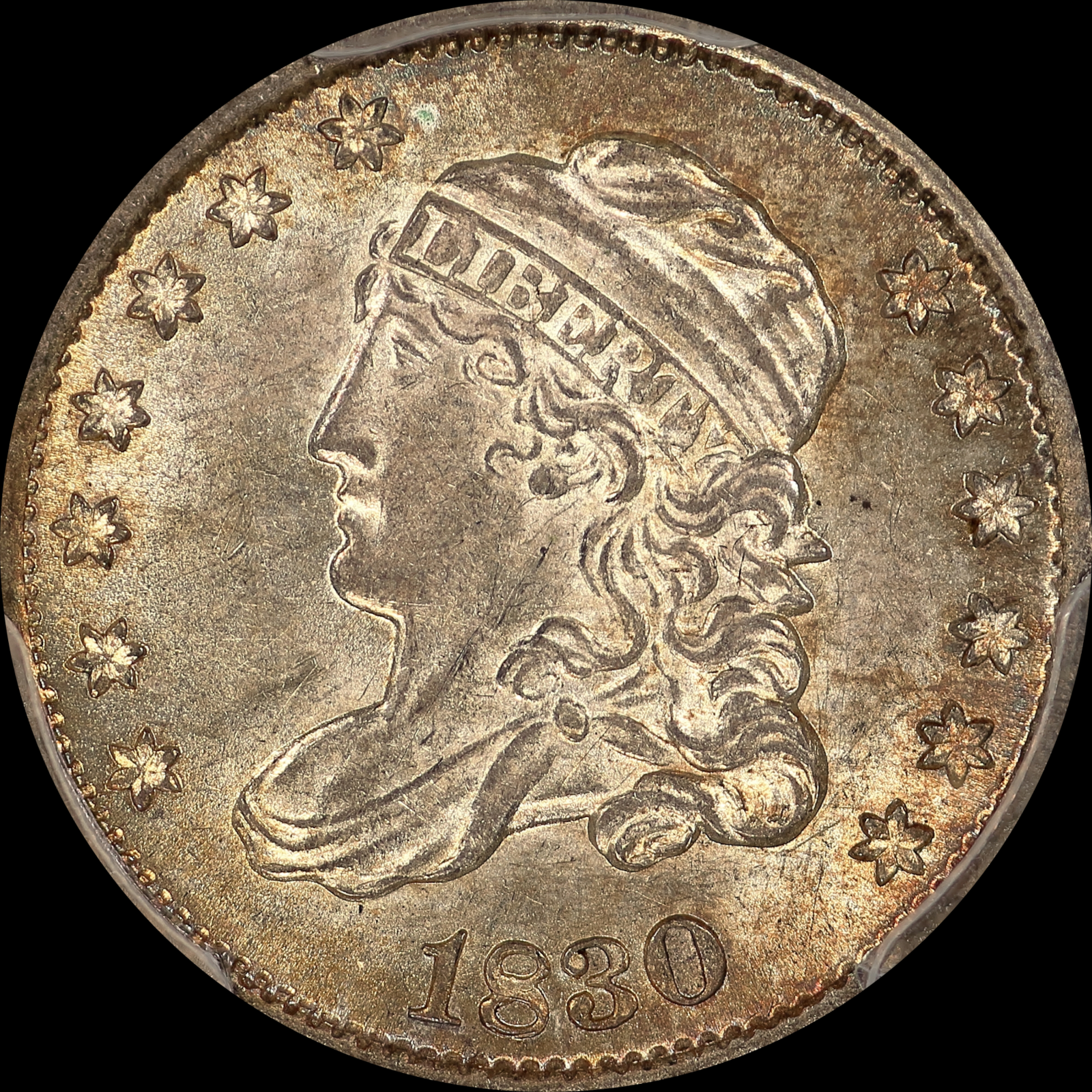 1830 LM-7 MS63 PCGS-CAC 8642031 Obverse