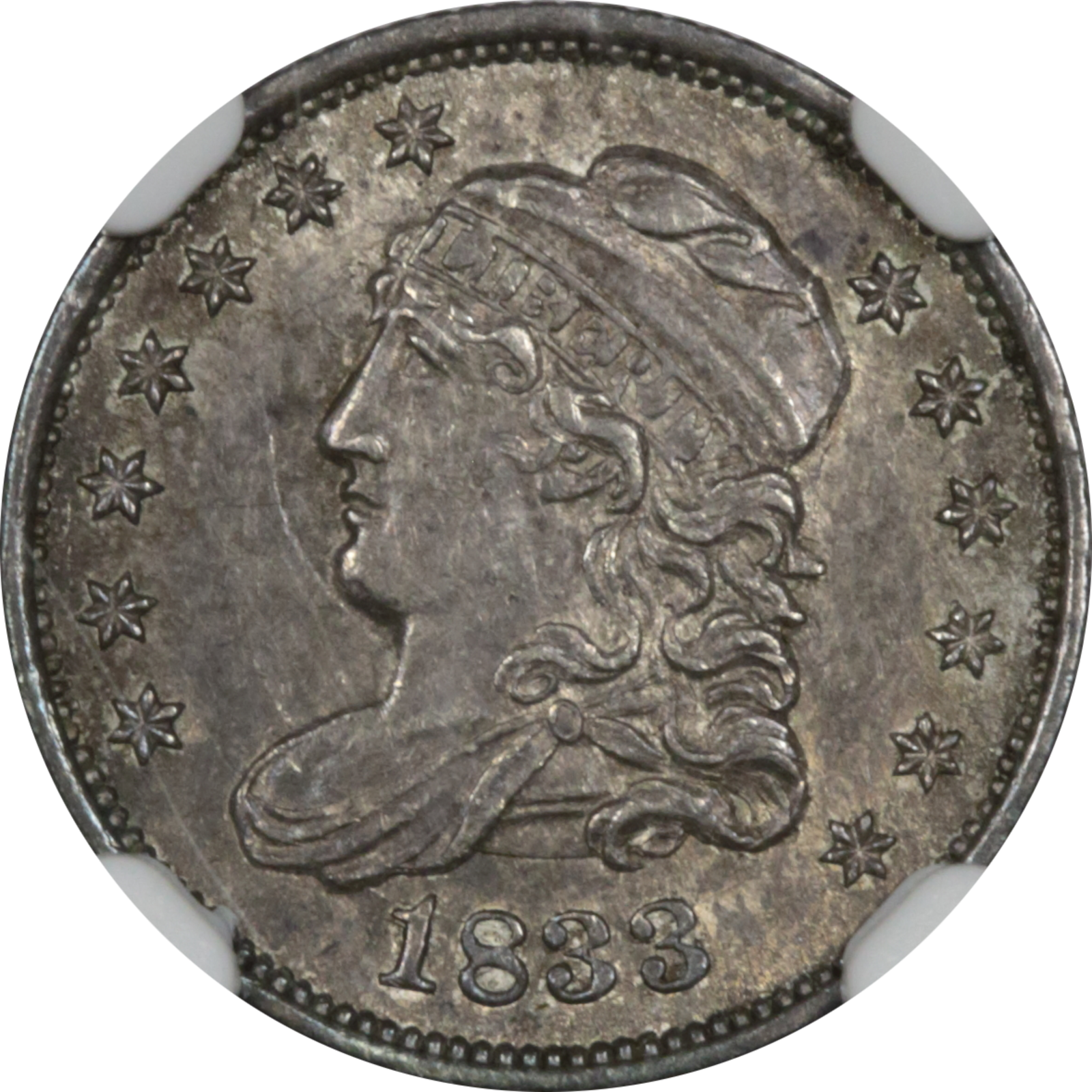 1833 LM-3.1 MS62 NGC-CAC Plate Coin Obverse
