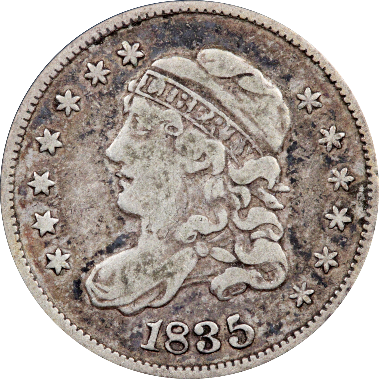 1835 LM-1 VF25 Raw LDS Obverse