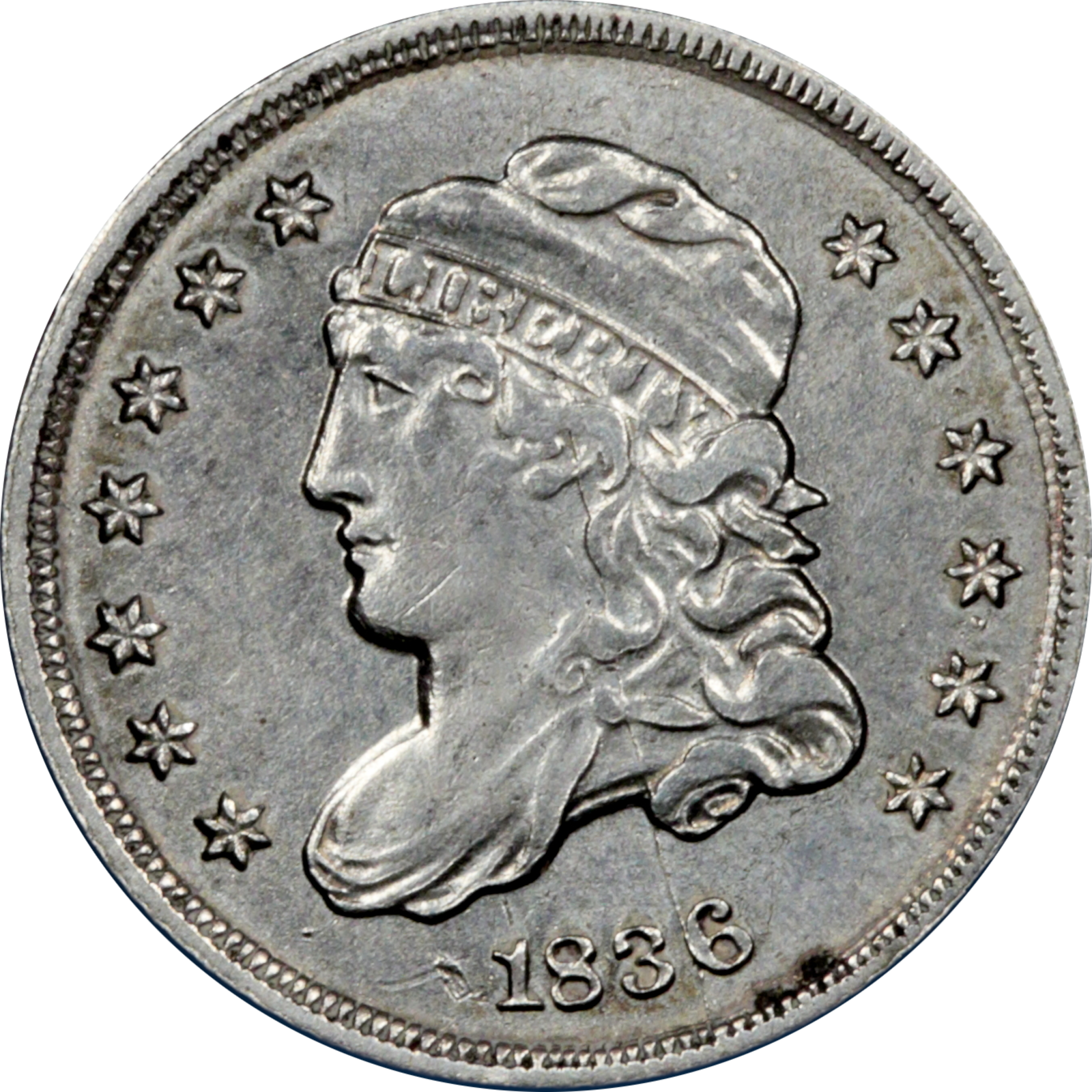 1836 LM-1.1 AU50 Raw Obverse