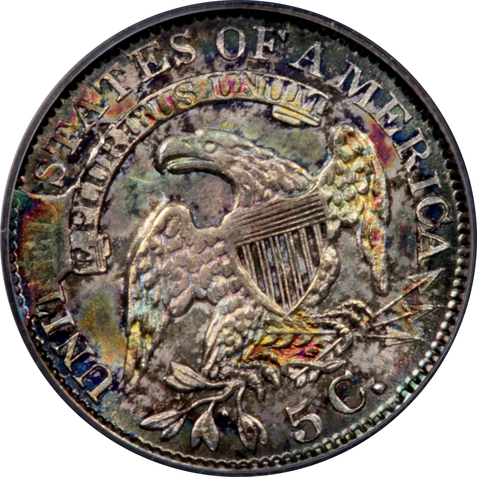 1836 LM-1.2 MS63 PCGS-CAC 11431777 Reverse