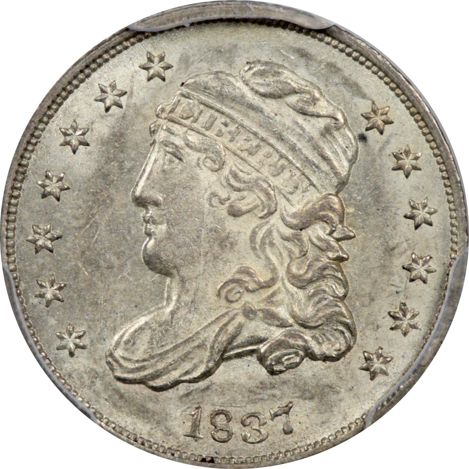 1837 LM-4 MS62 PCGS-CAC 43081029 Obverse
