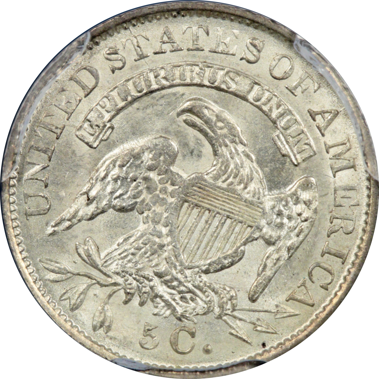 1837 LM-4 MS62 PCGS-CAC 43081029 Reverse