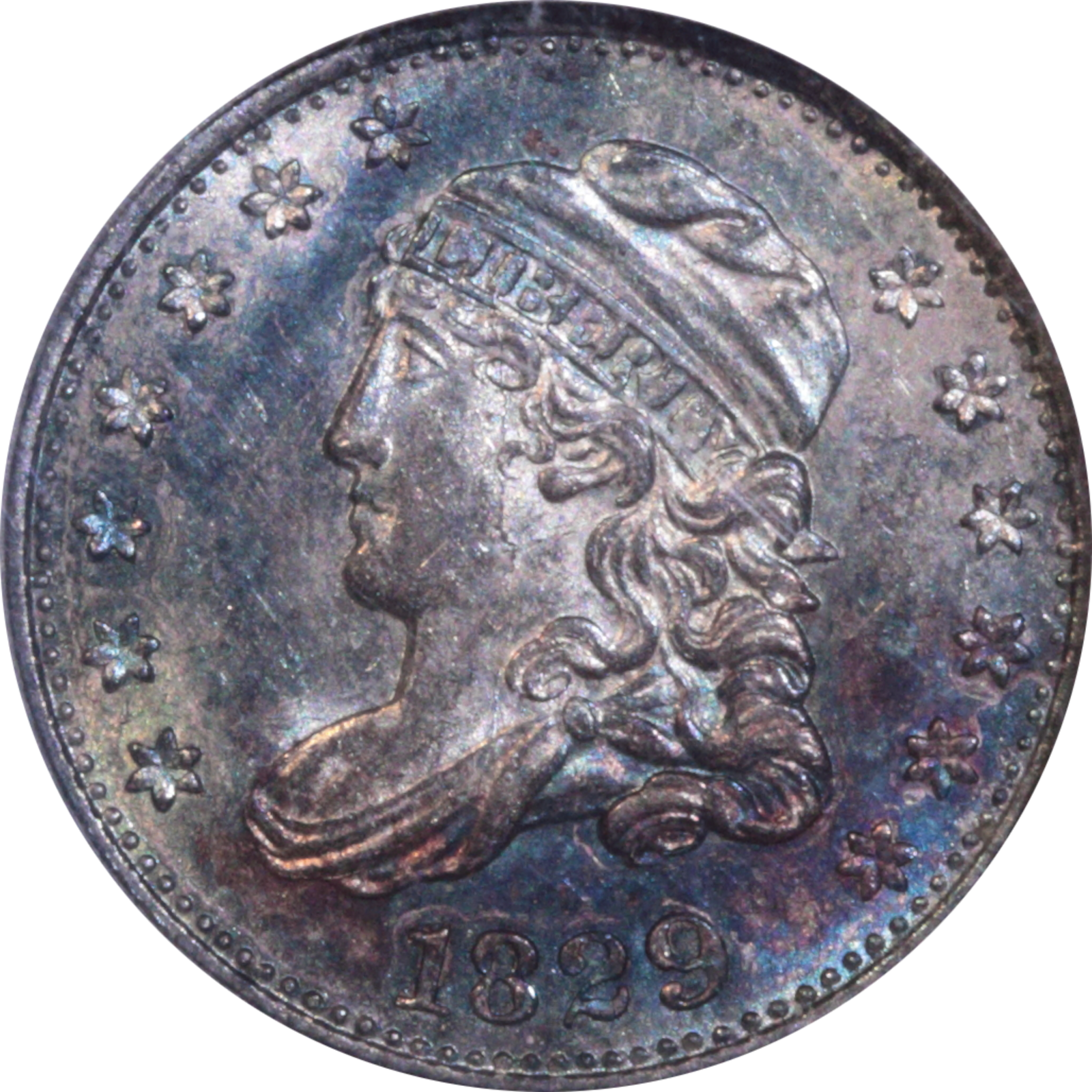 1829 LM-10 MS64 NGC Obverse