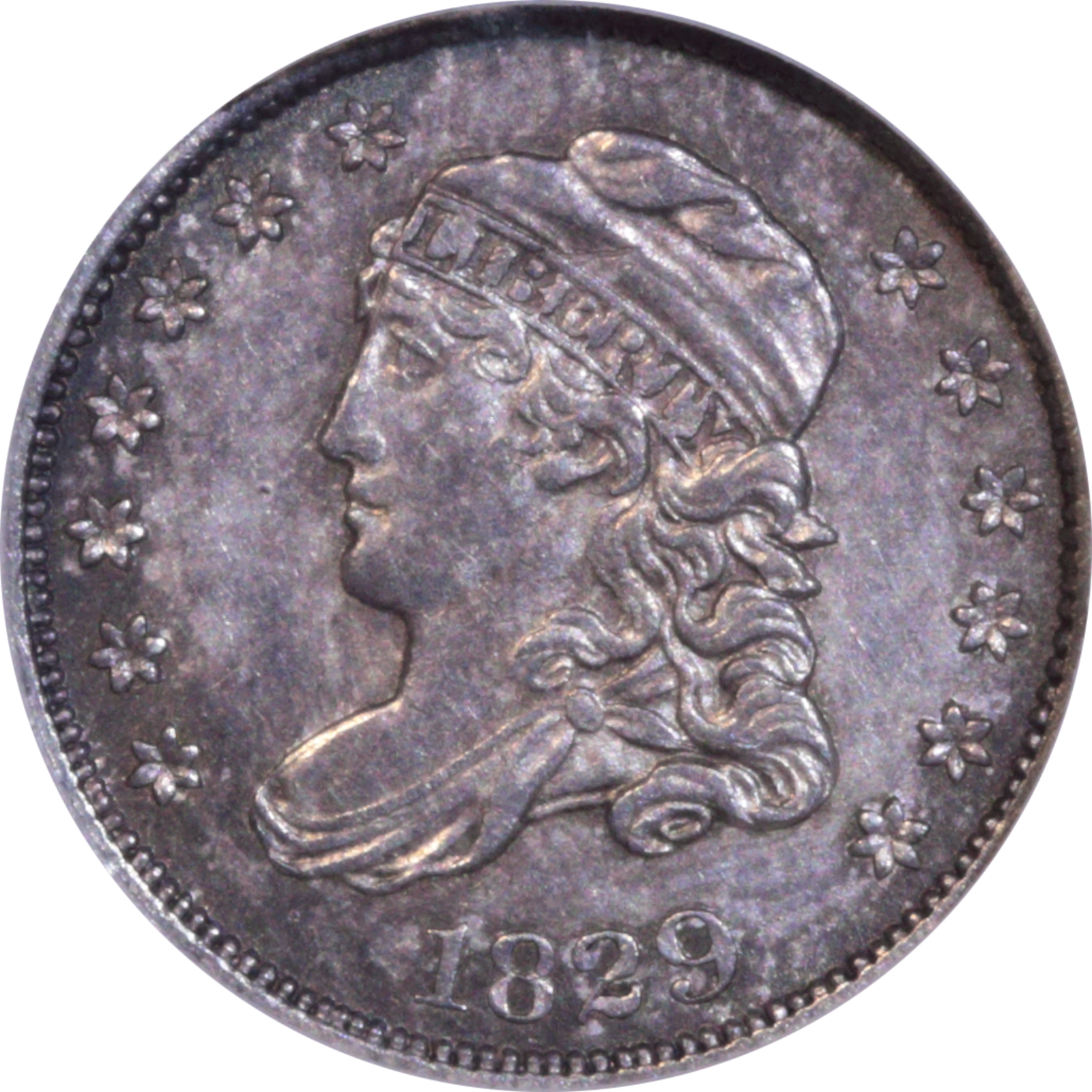 1829 LM-11 AU58 NGC Plate Coin Obverse