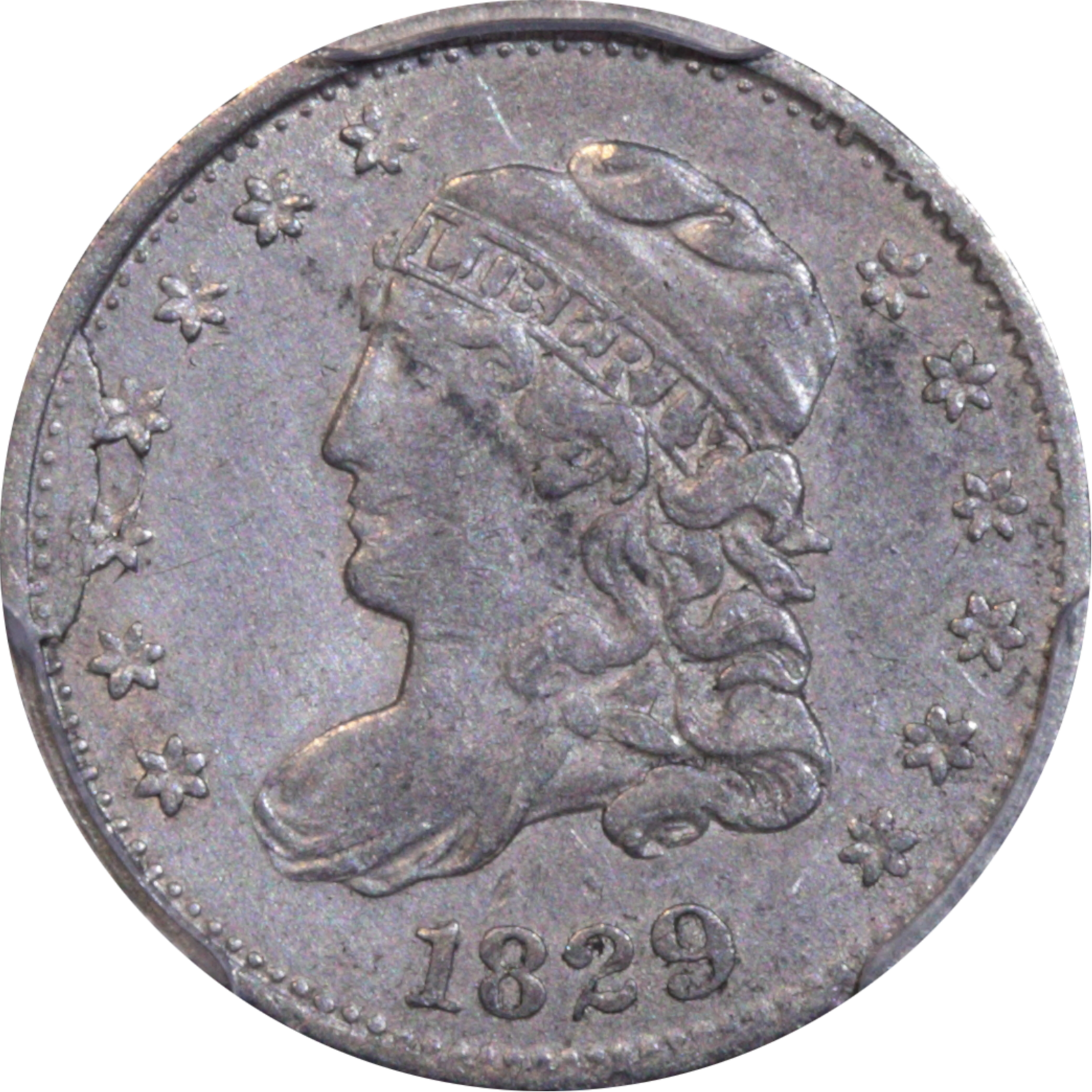 1829 LM-18 XF Details PCGS Late Cud Obverse