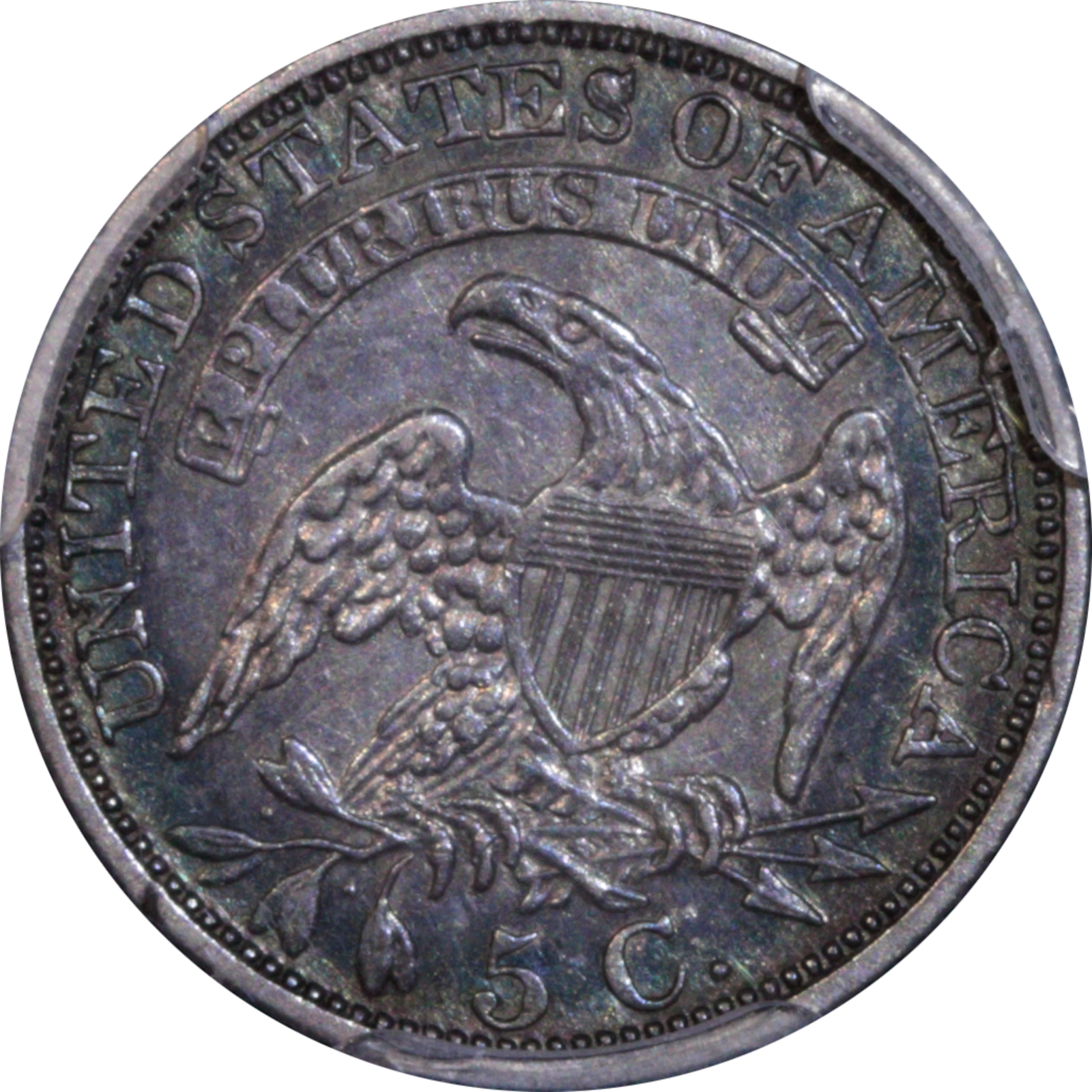 1829 LM-7.3 AU50 PCGS Reverse