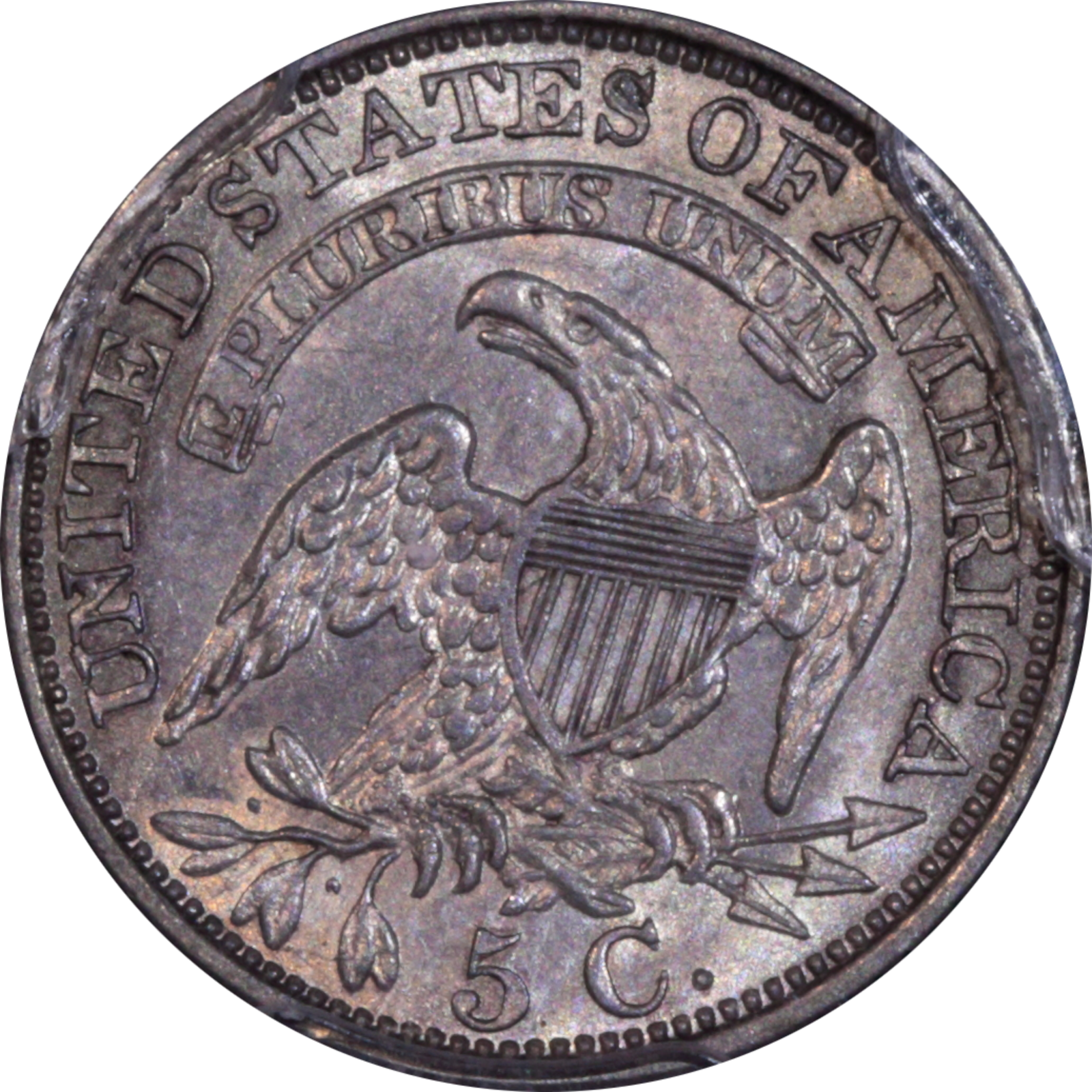 1829 LM-7.3 MS62 PCGS Plate Coin Reverse