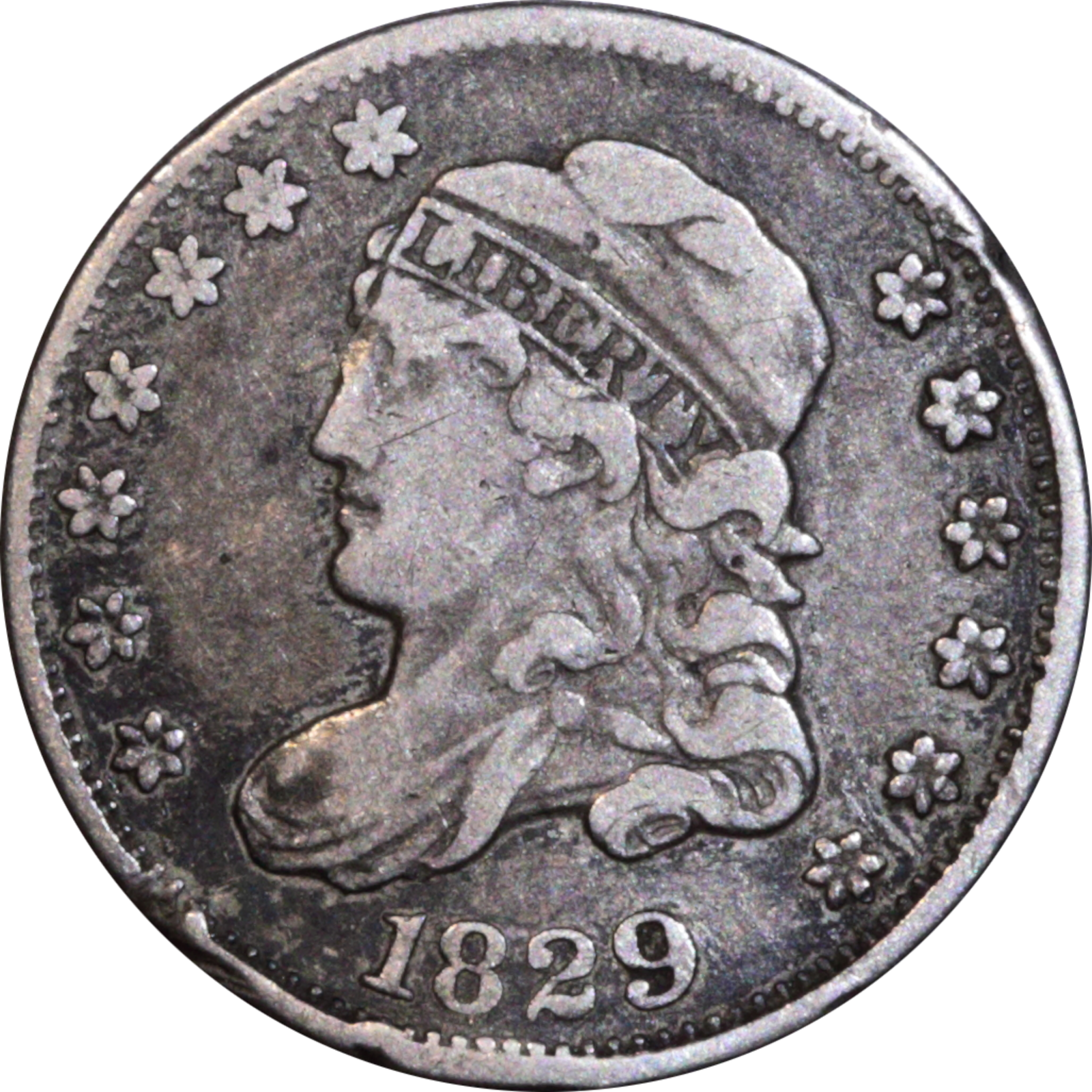 1829 LM-7.3 Raw Late Cud Obverse