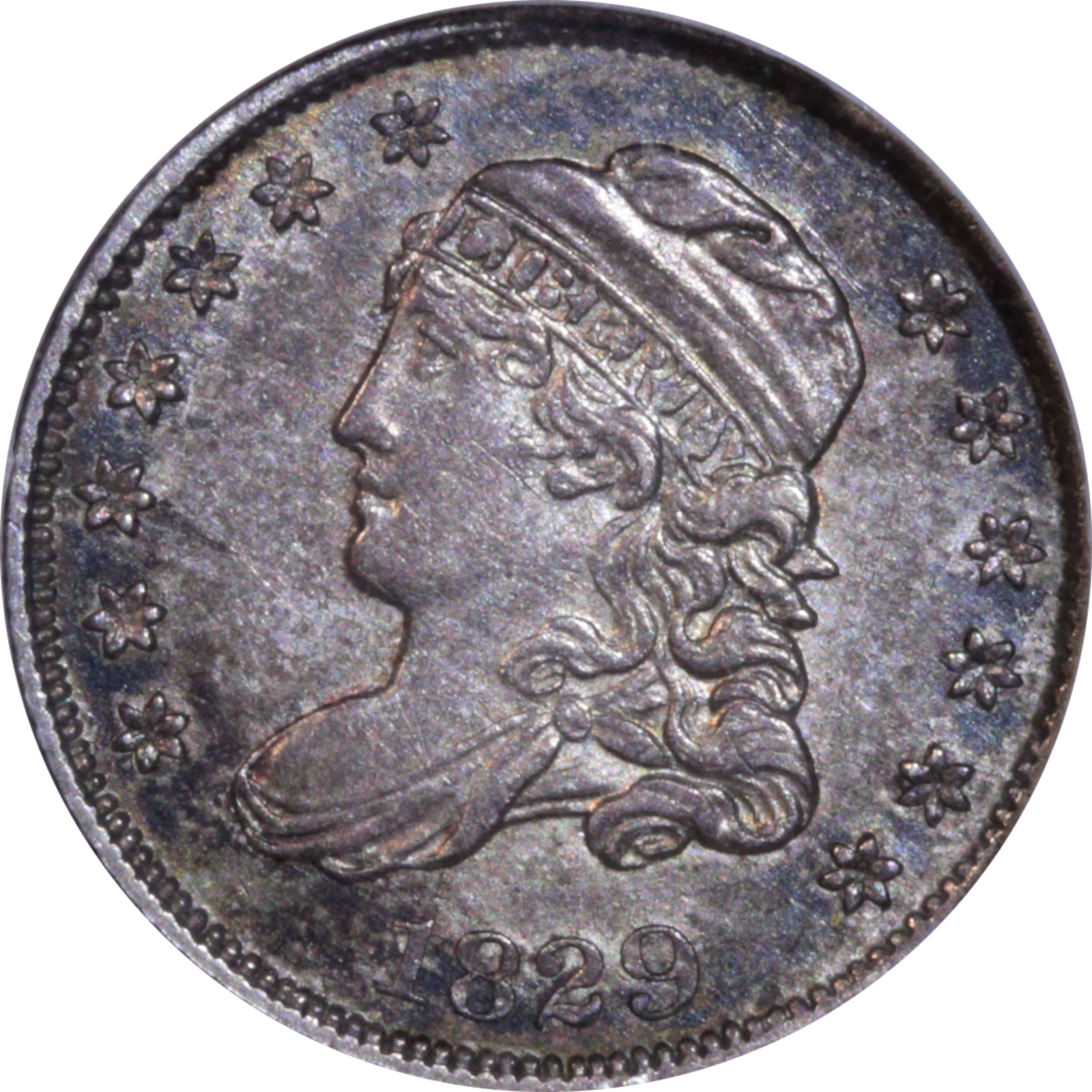 1829 LM-8 MS61 NGC Plate Coin Obverse