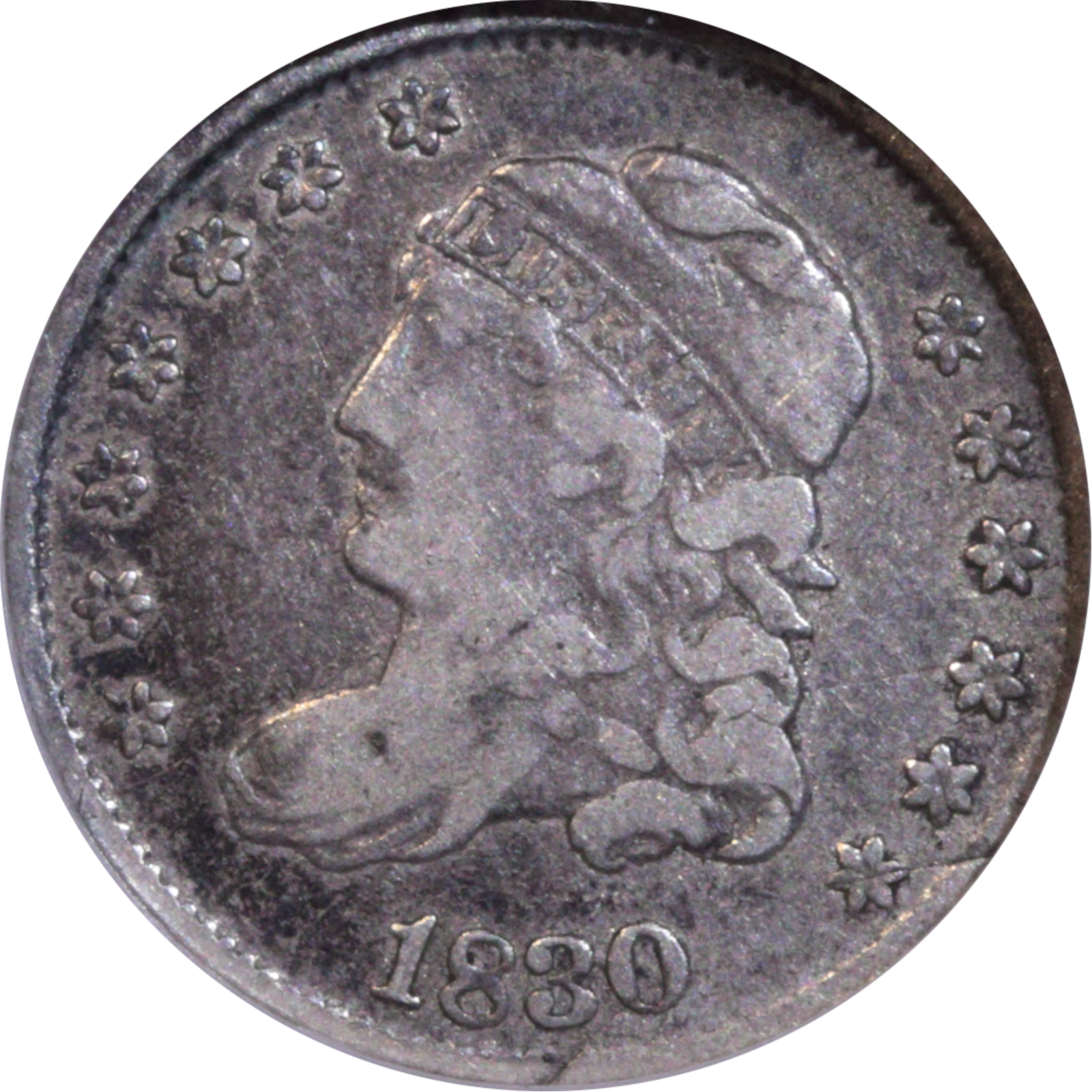 1830 LM-11 AU35 NGC Incomplete Planchet Clip Obverse