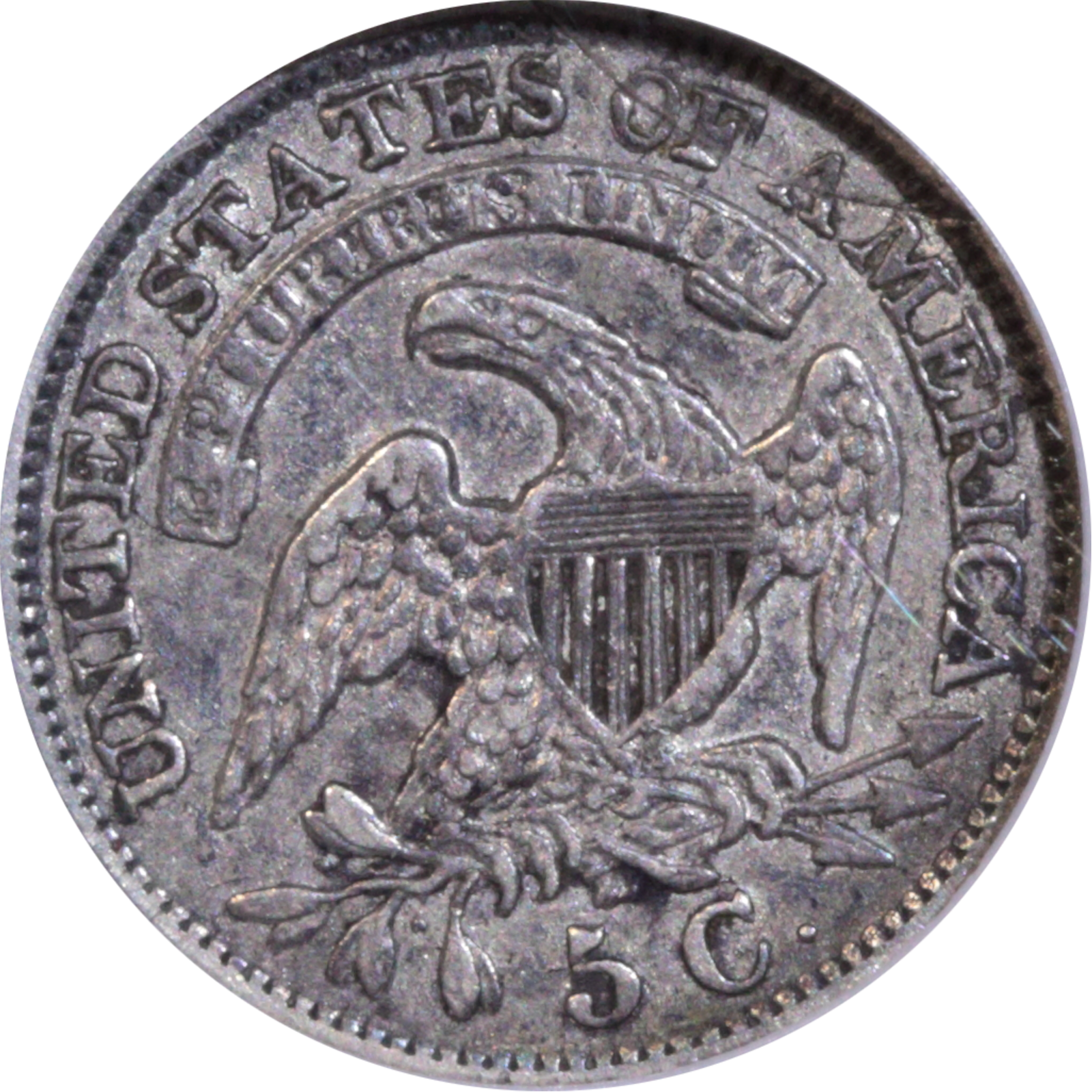 1830 LM-11 AU35 NGC Incomplete Planchet Clip Reverse