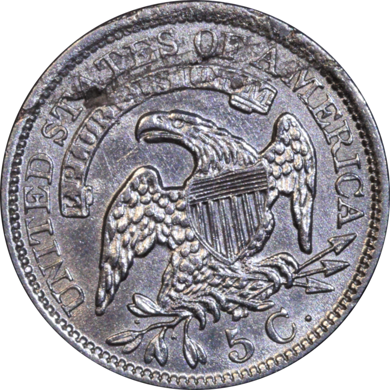 1830 LM-13 AU50 Raw Struck Thru Reverse