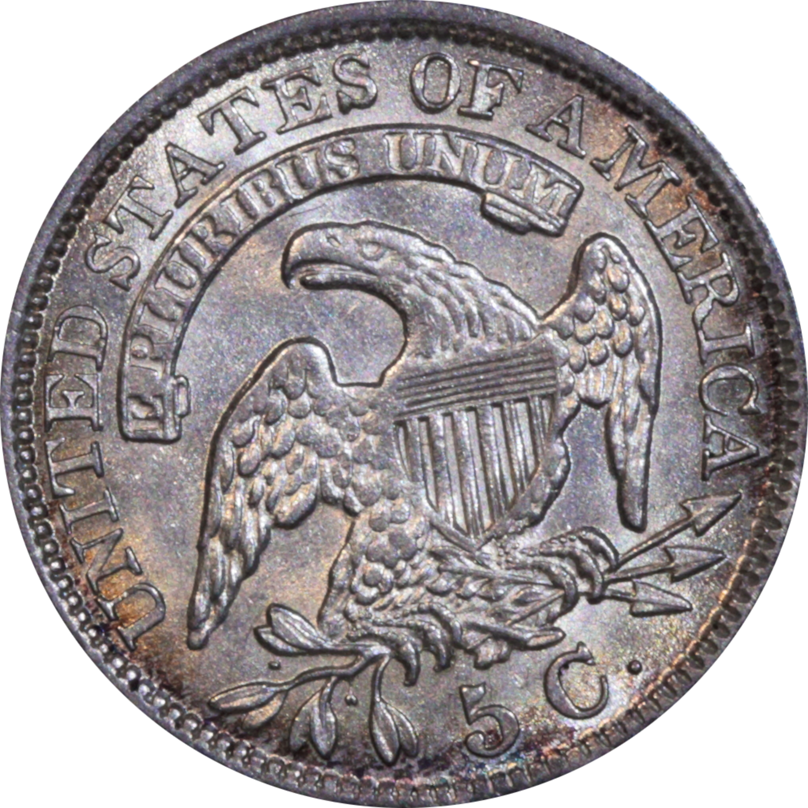 1831 LM-3 AU55 Raw Early Cud Reverse