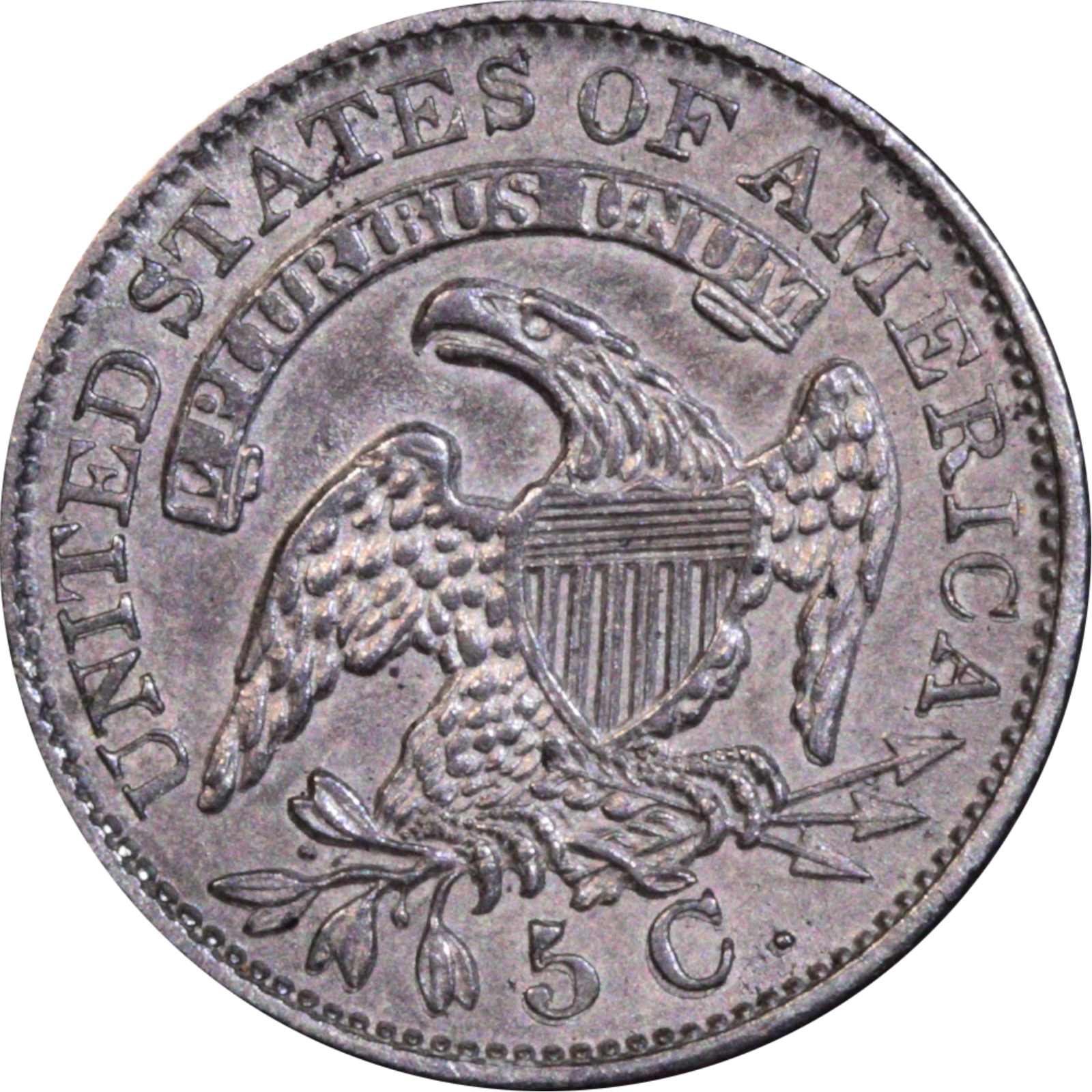 1832 LM-7 AU50 Raw Reverse