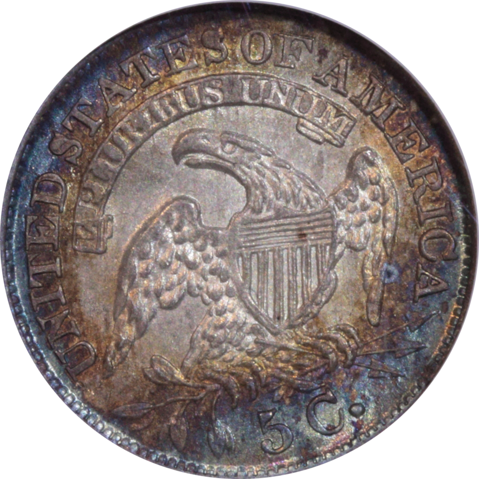 1833 LM-3.4 MS62 NGC Plate Coin Reverse