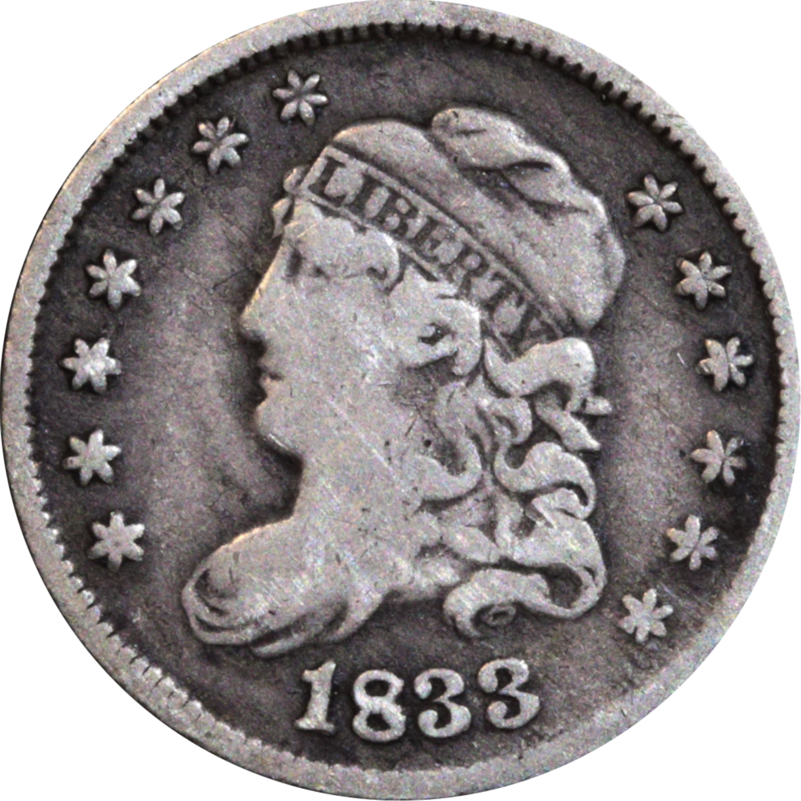 1833 LM-4.3 F15 Raw Cud Obverse