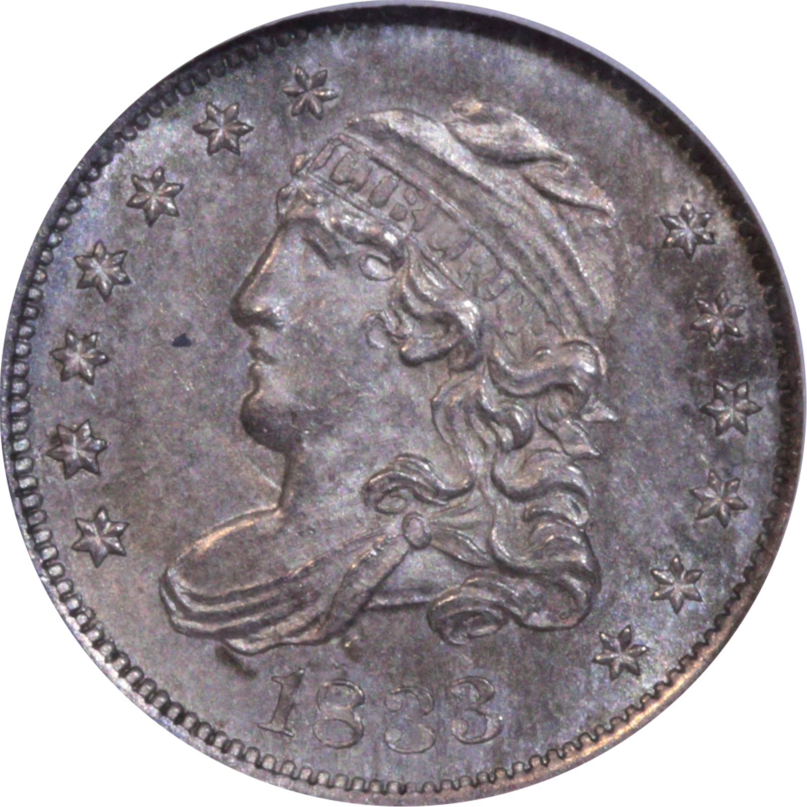 1833 LM-6 MS64 NGC Cud Obverse
