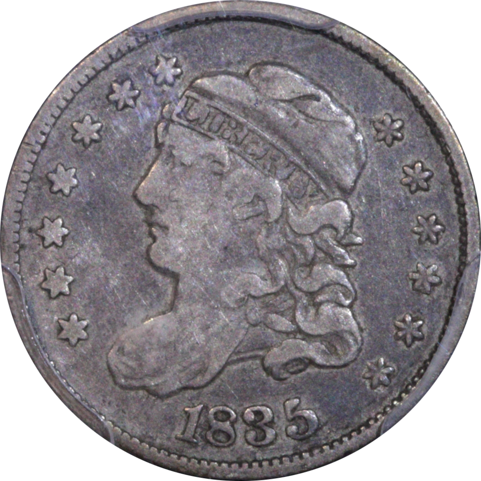 1835 LM-1 F15 PCGS Cud Obverse