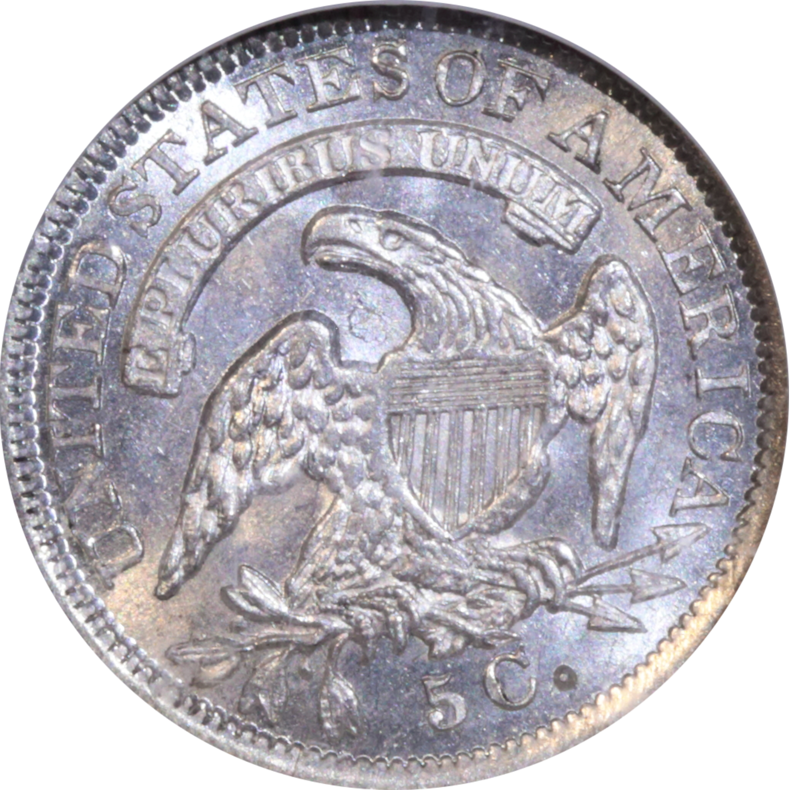 1835 LM-10 MS62 NGC Unfilled S2 Reverse