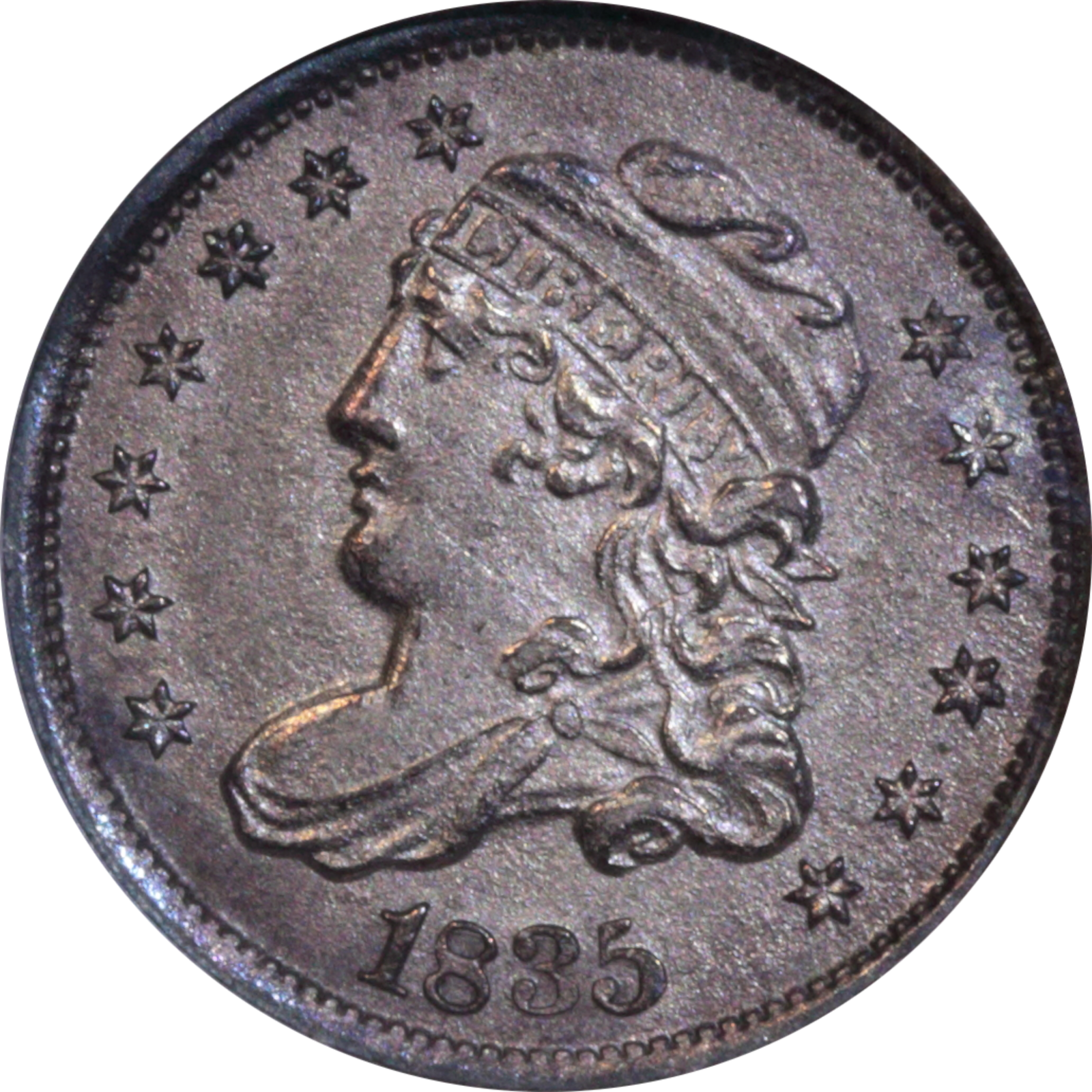 1835 LM-4 UNC ANACS Cud Obverse