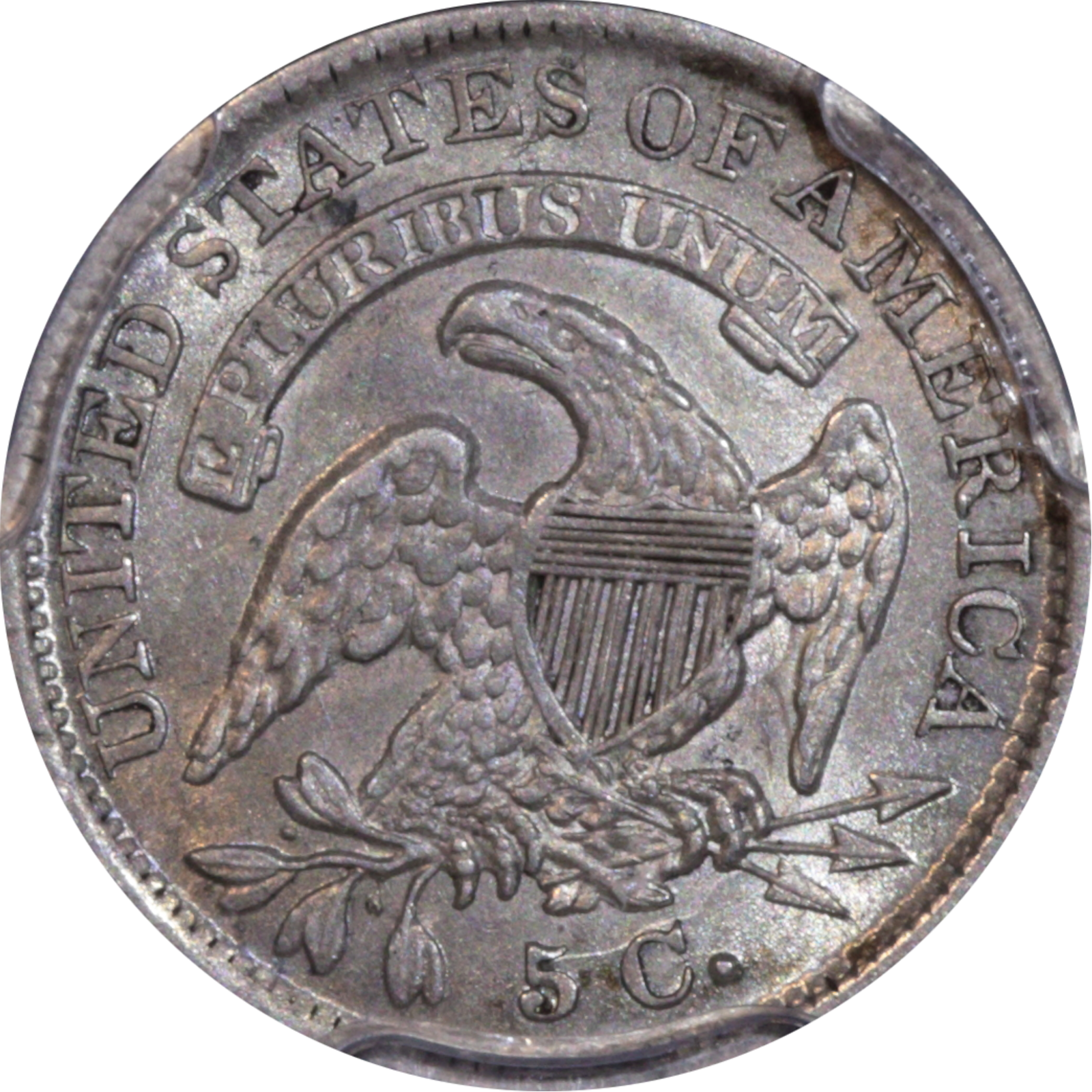 1835 LM-5.2 AU55 PCGS Cud Reverse