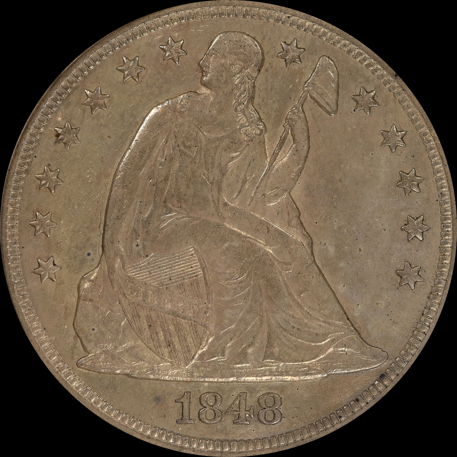 1848 AU58 Obverse
